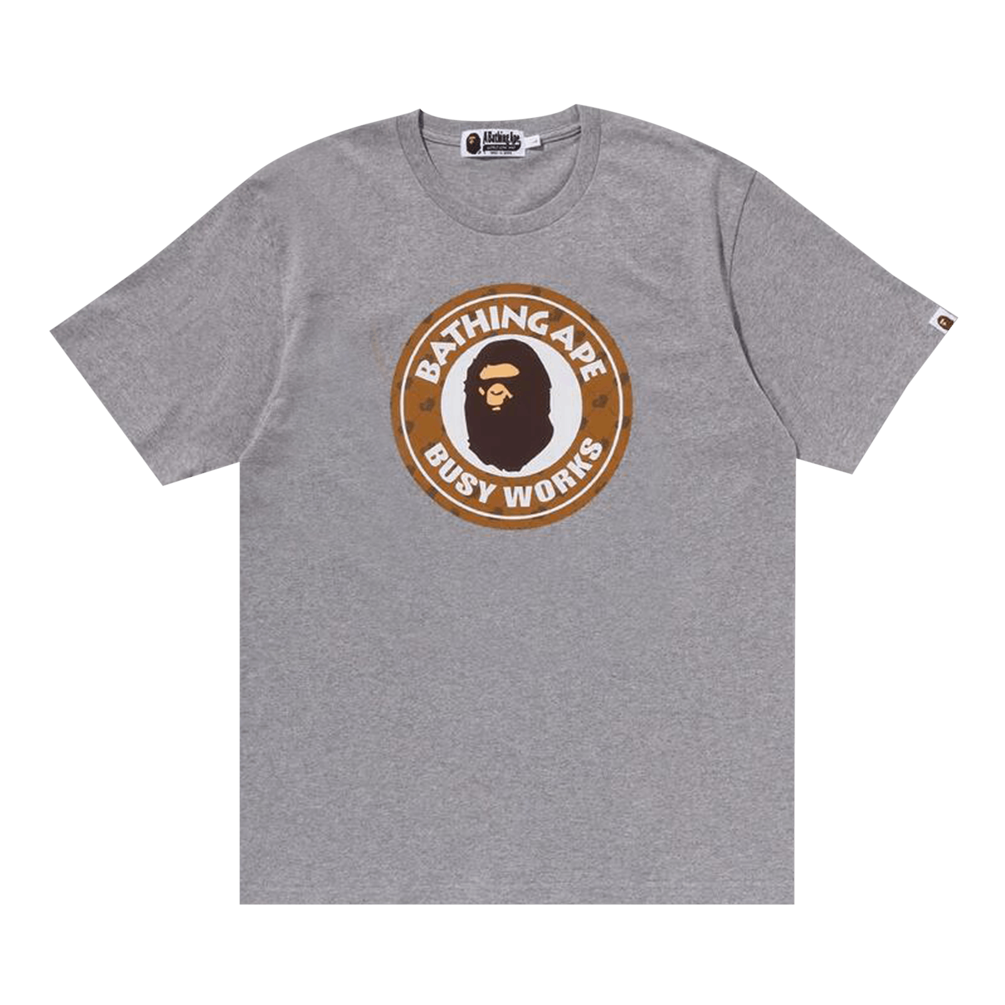 BAPE Cloud Head Monogram Busy Works Tee 'Grey'