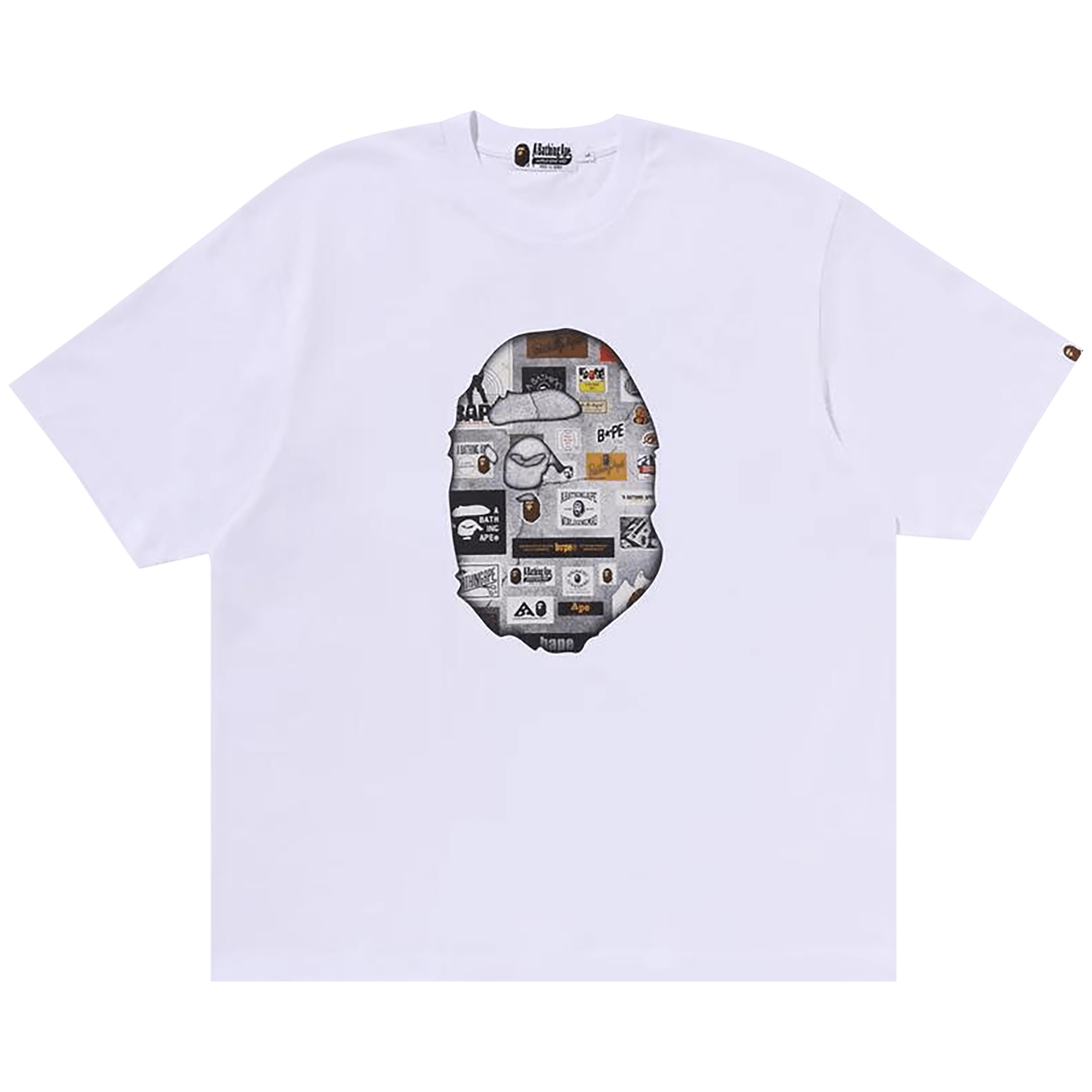 BAPE Multi Logo Big Ape Head Relaxed Fit Tee 'White'