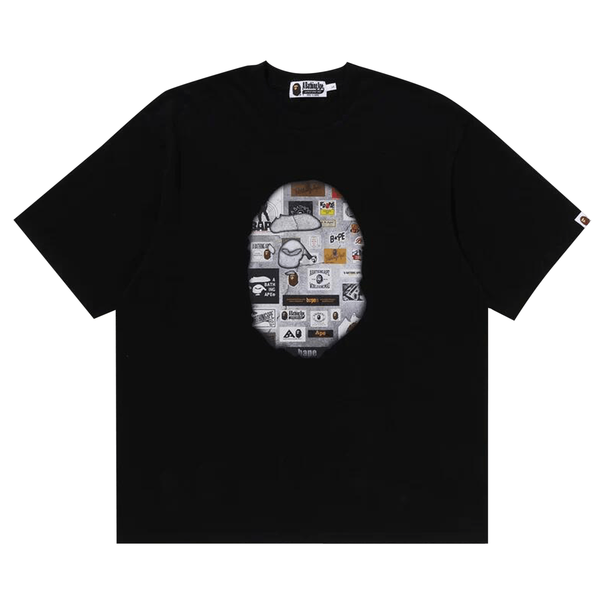 BAPE Multi Logo Big Ape Head Relaxed Fit Tee 'Black'
