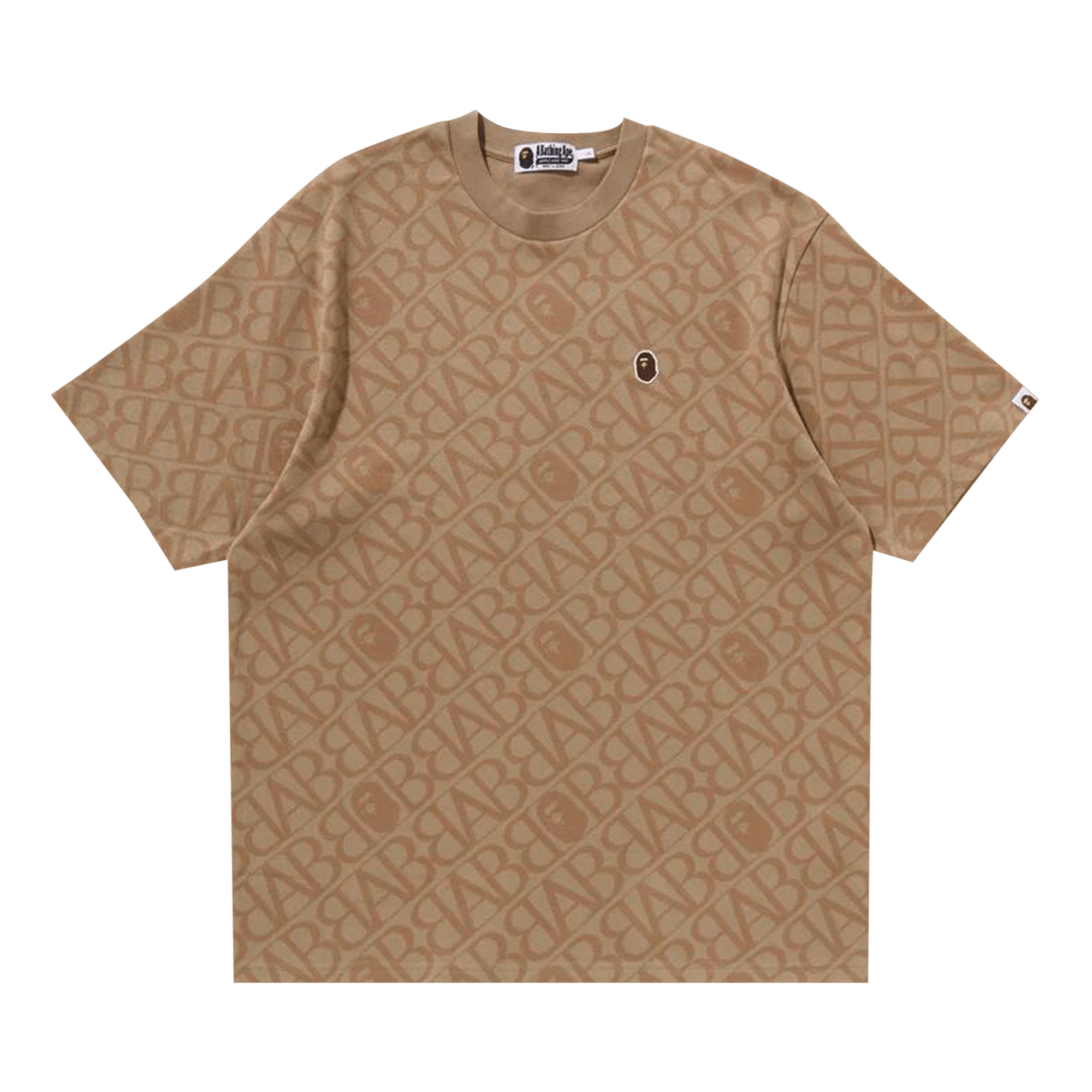 BAPE Sport Monogram Ape Head One Point Tee 'Beige'