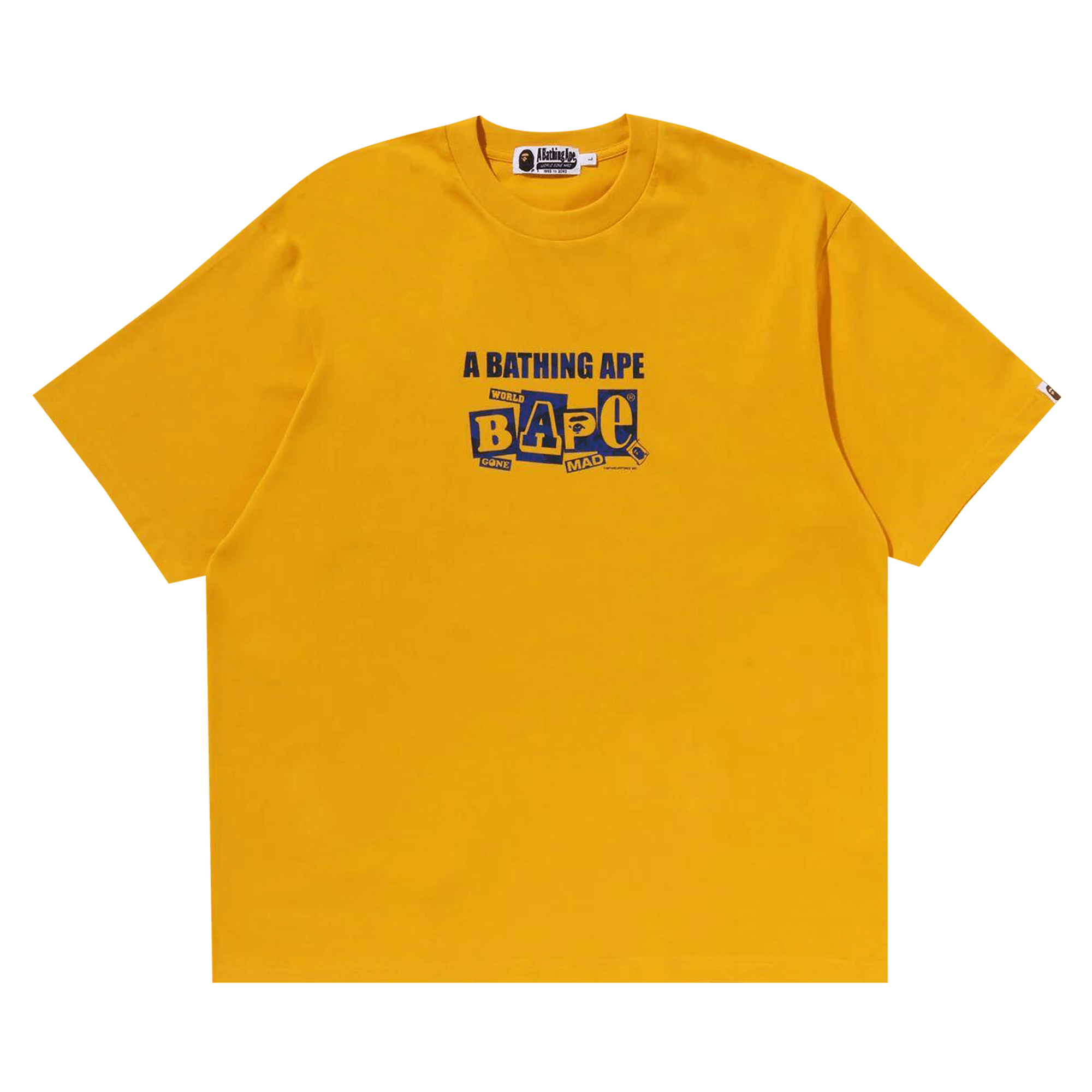 BAPE Text Graphic Tee 'Yellow'