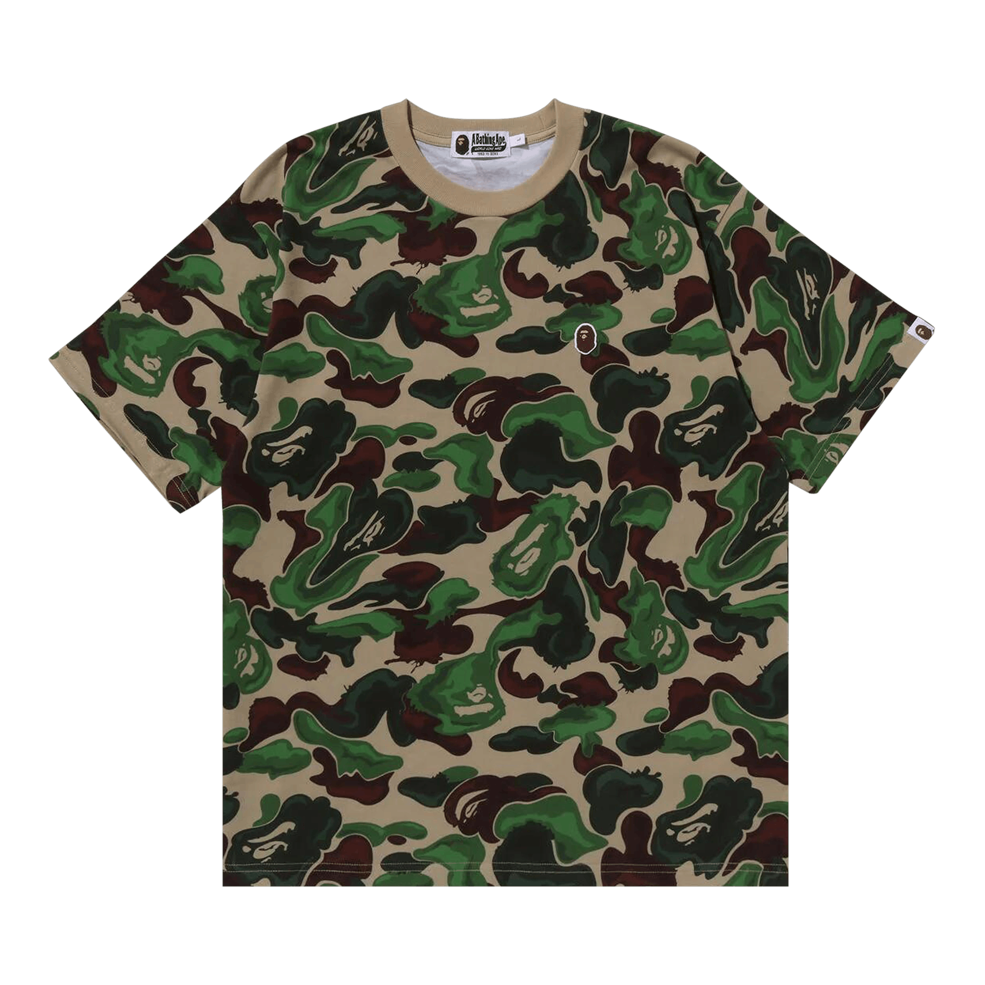 BAPE Art Camo Ape Head One Point Tee 'Green'