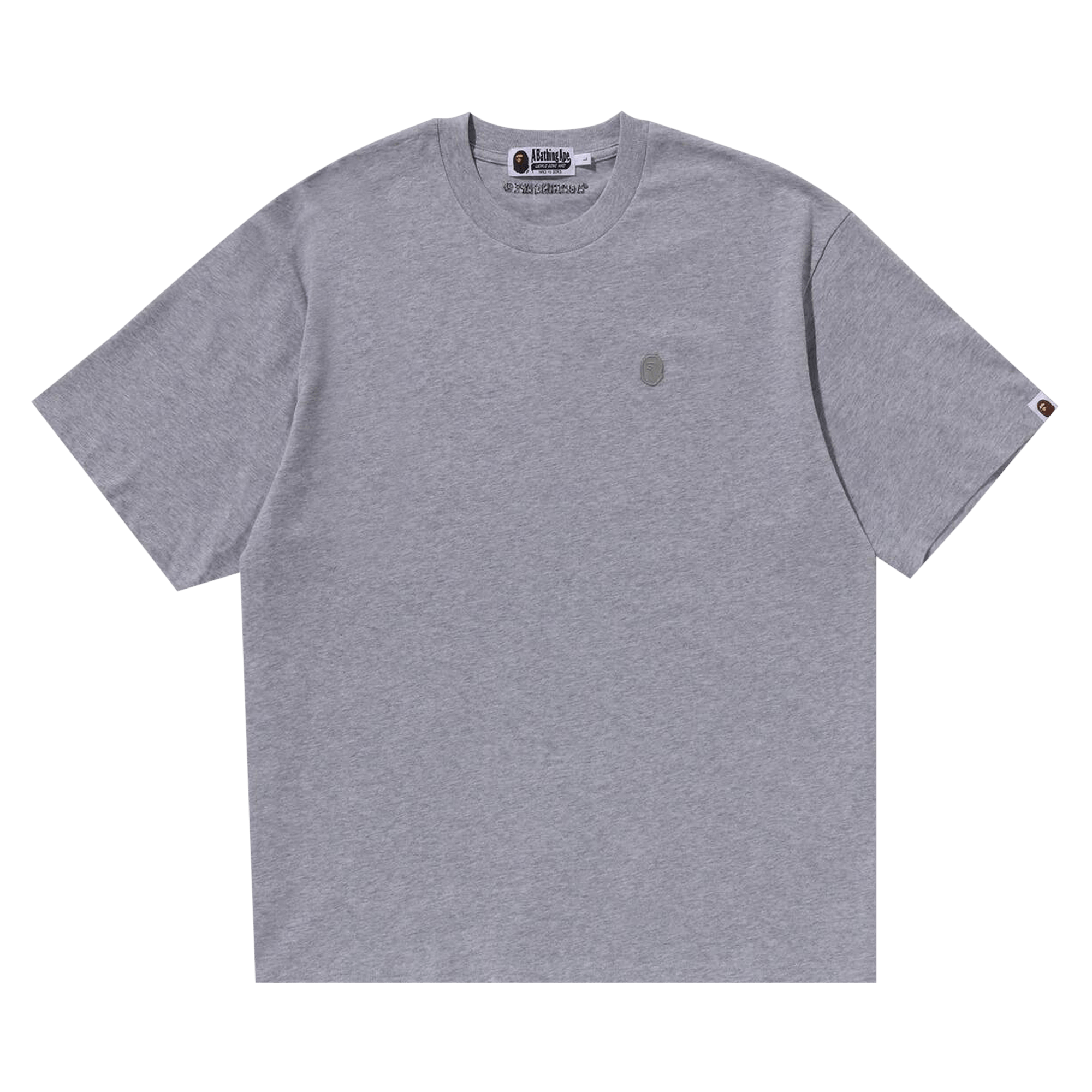 BAPE Tonal Ape Head One Point Tee 'Grey'