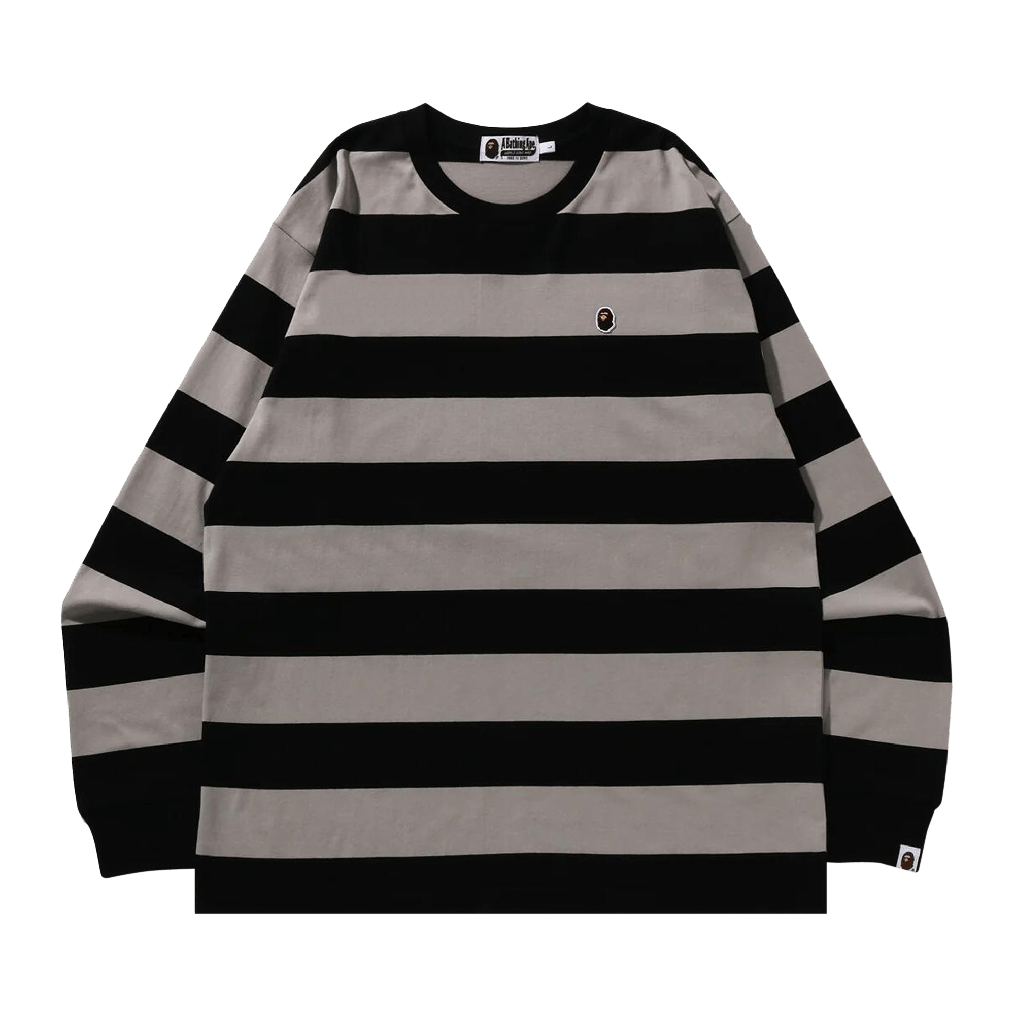 BAPE Ape Head One Point Hoop Long-Sleeve Tee 'Black'