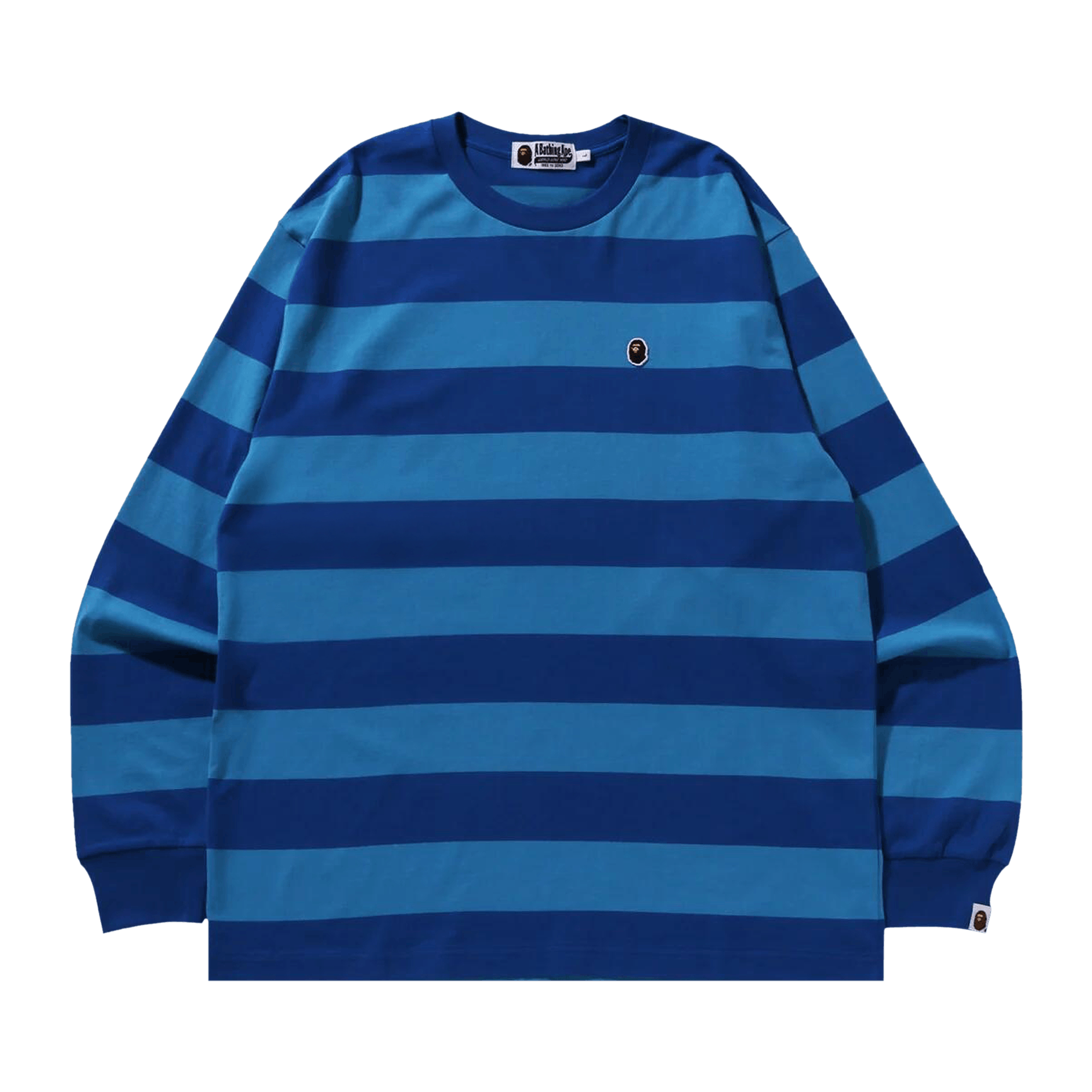 BAPE Ape Head One Point Hoop Long-Sleeve Tee 'Blue'
