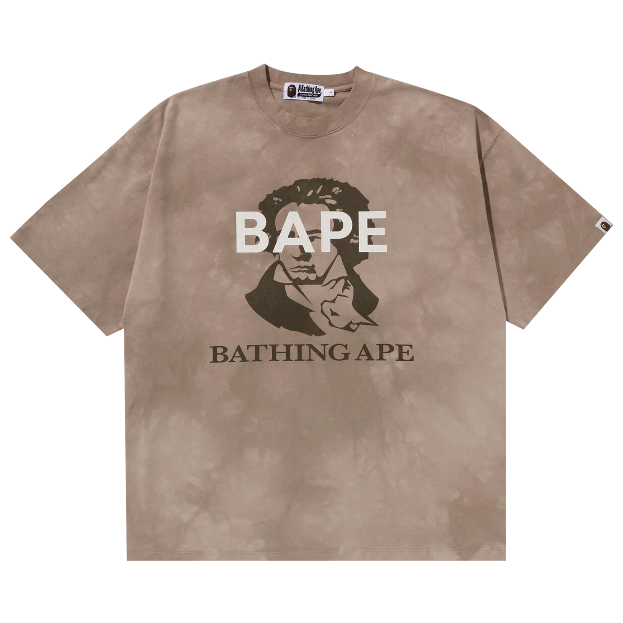 BAPE Tie Dye Bathing Ape Tee 'Beige'