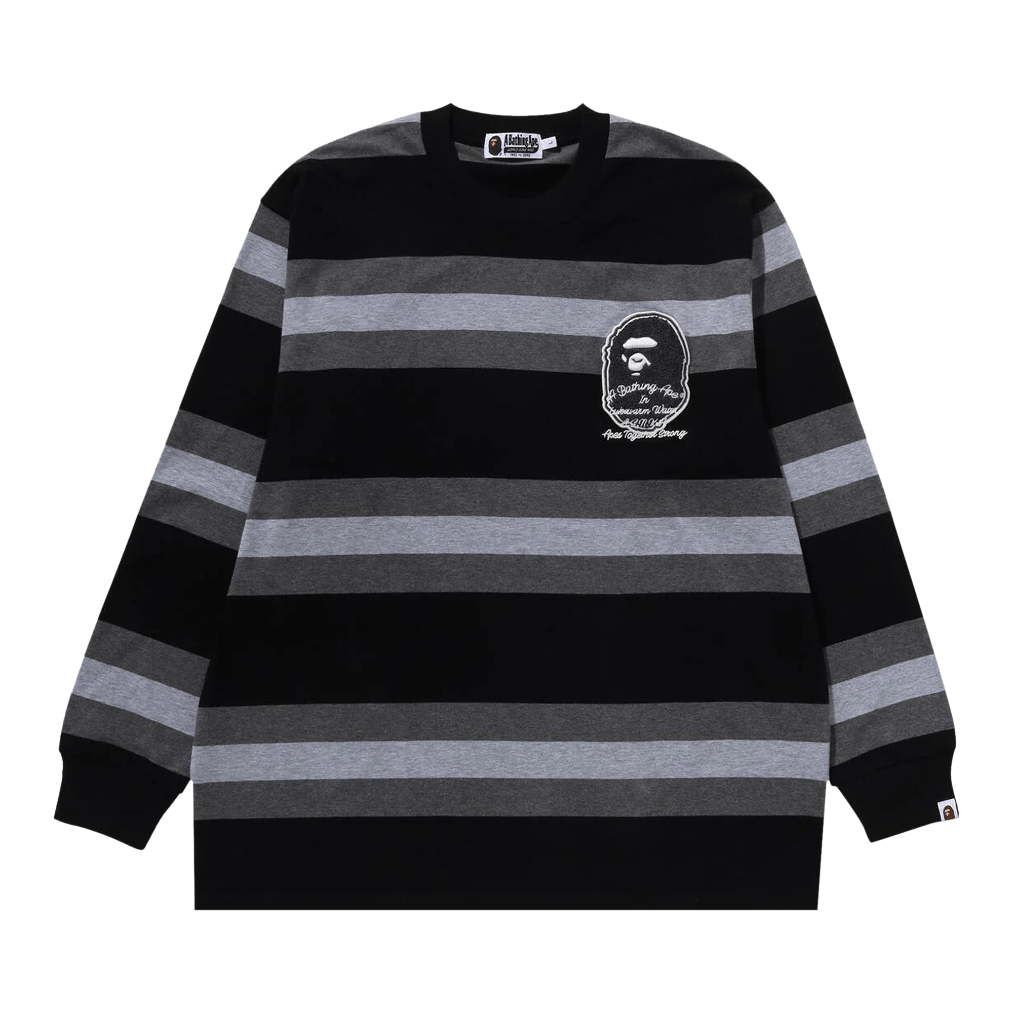 BAPE Badge Hoop Long-Sleeve Tee 'Black'