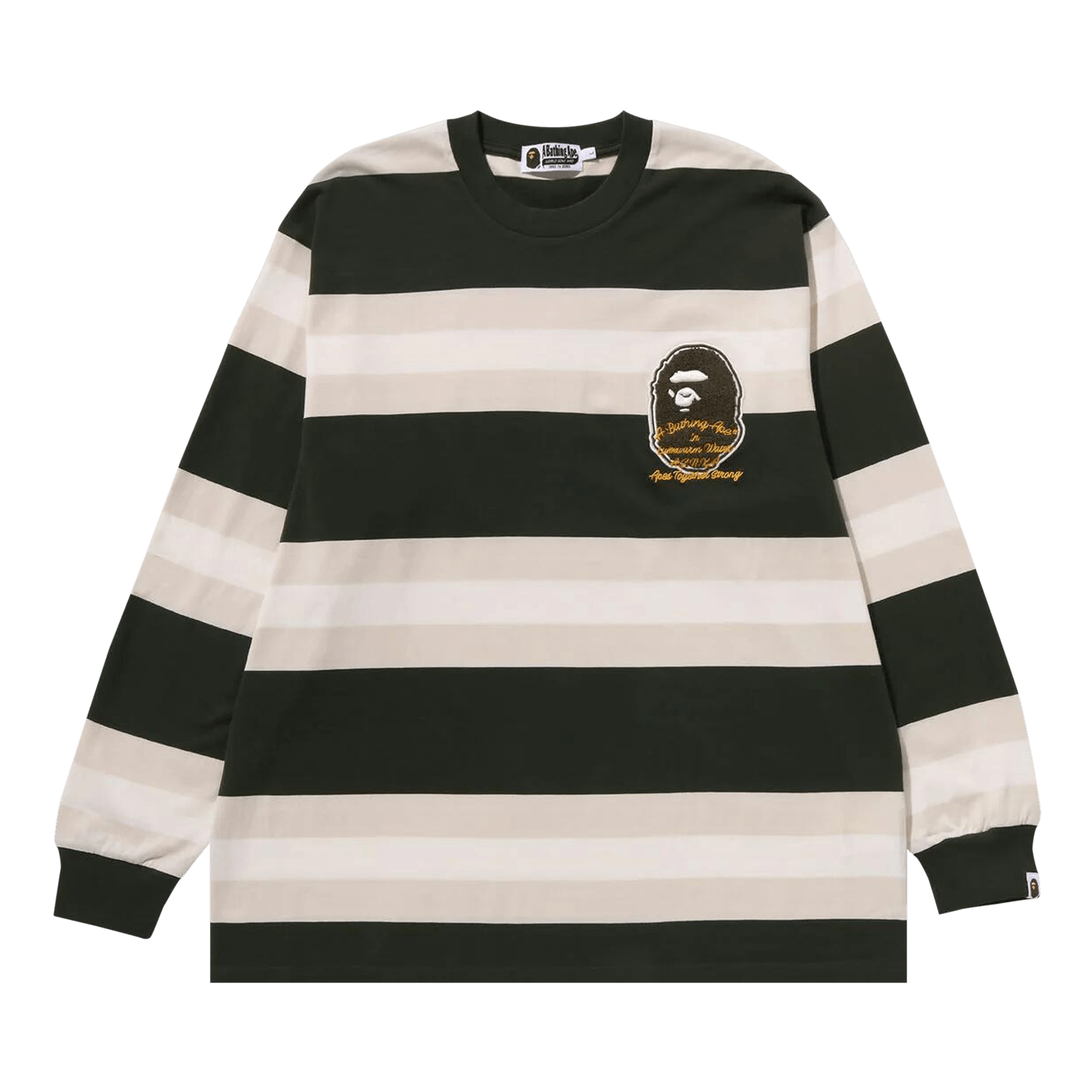BAPE Badge Hoop Long-Sleeve Tee 'Green'