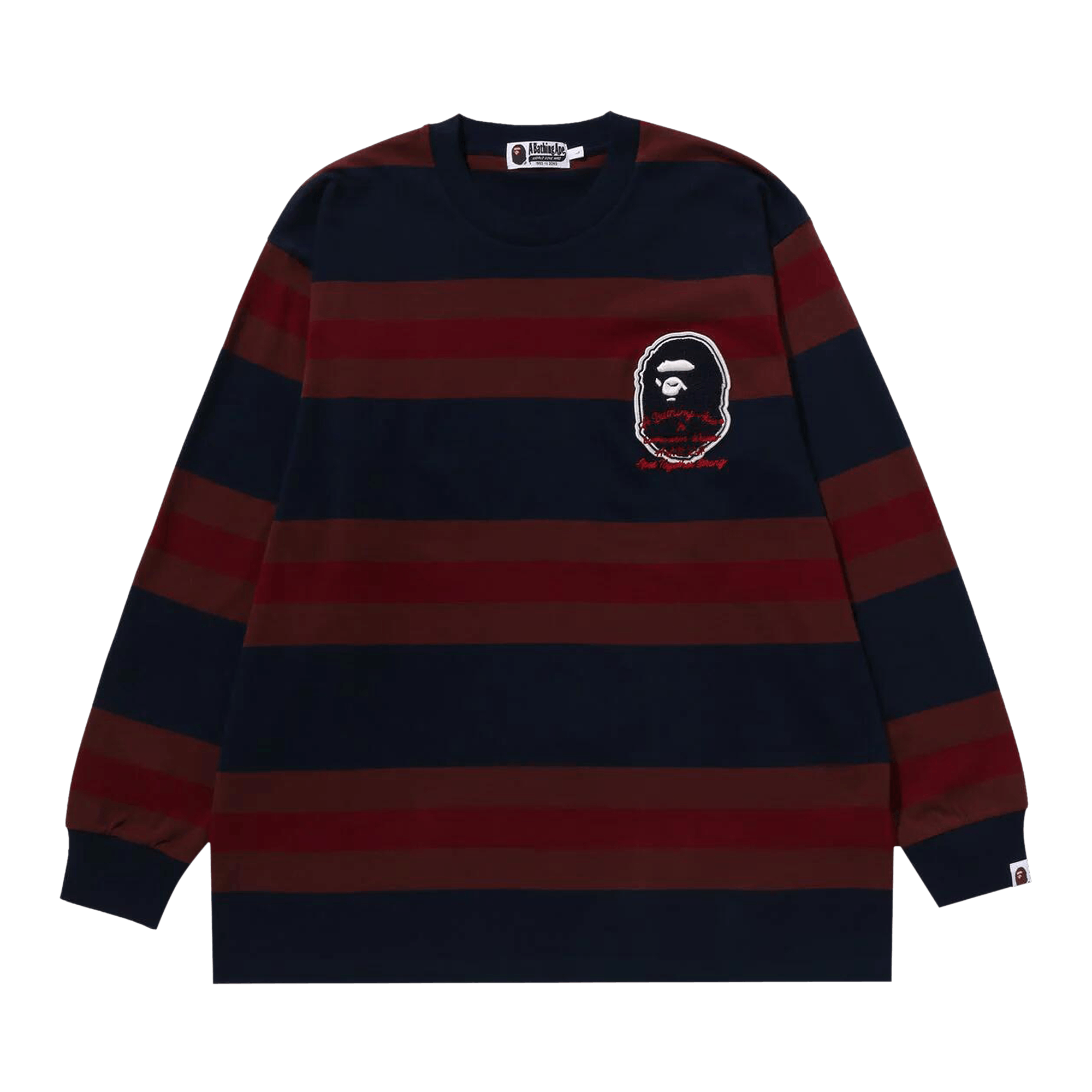 BAPE Badge Hoop Long-Sleeve Tee 'Navy'