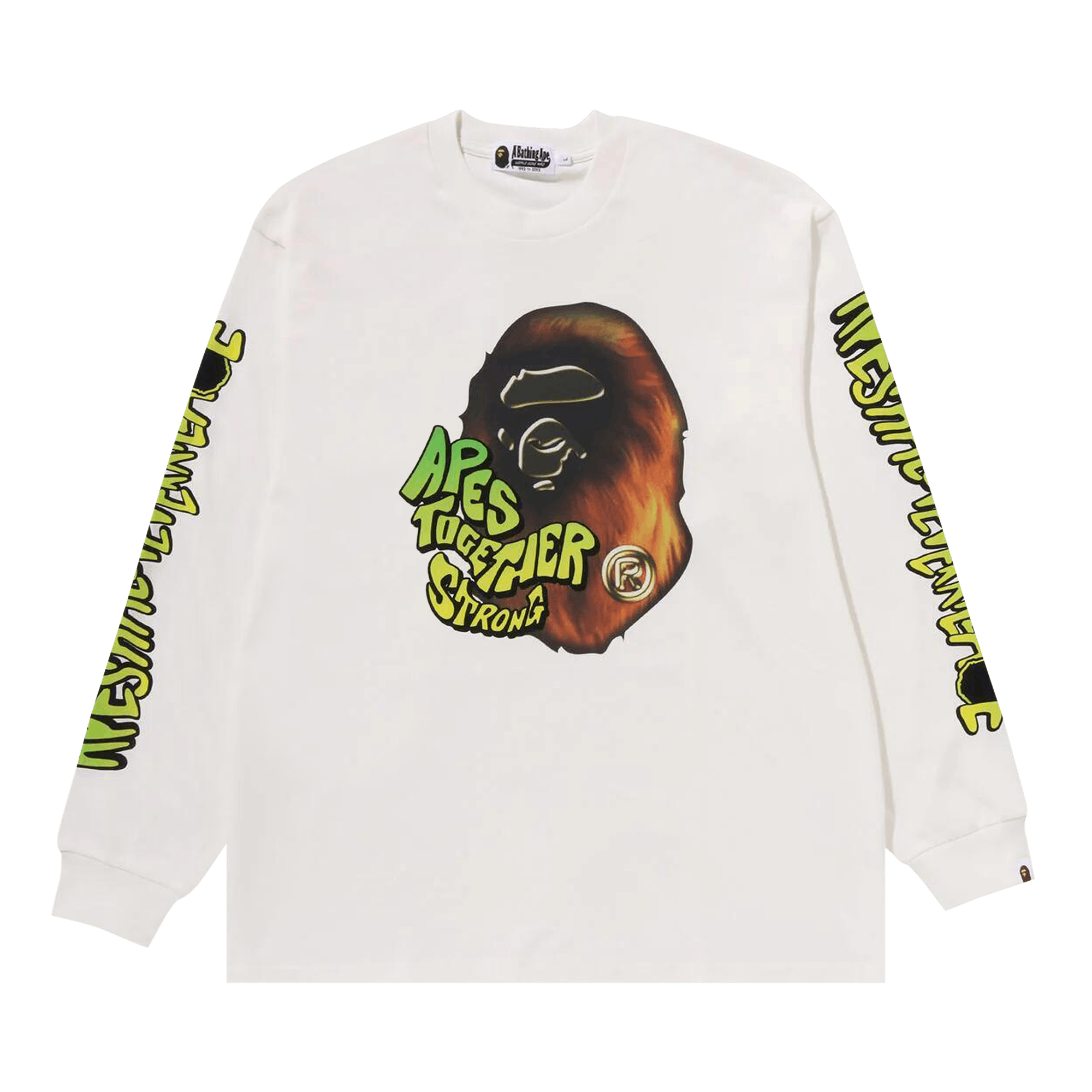 BAPE Sport Graphic Long-Sleeve Tee 'White'