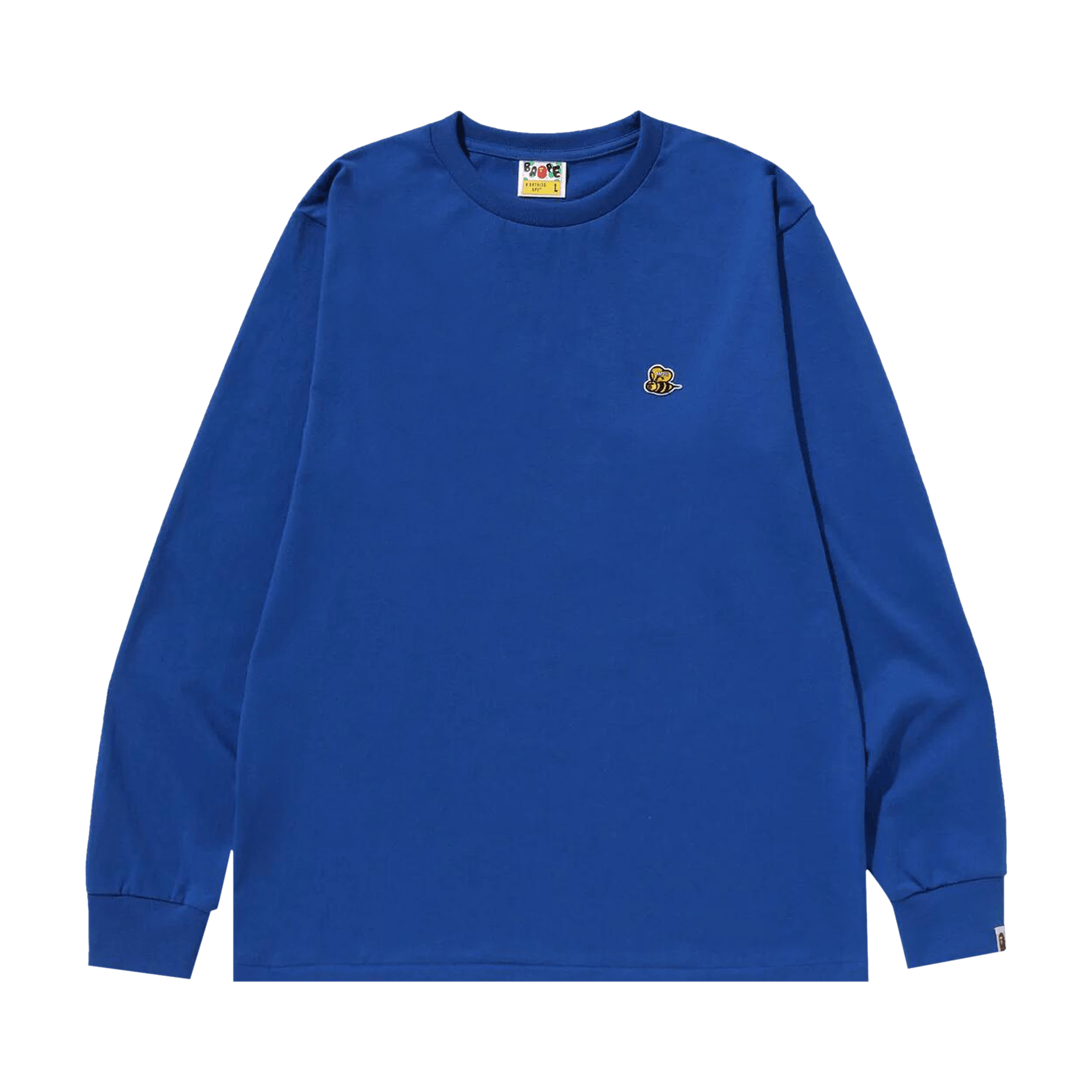 BAPE Bee One Point Long-Sleeve Tee 'Blue'
