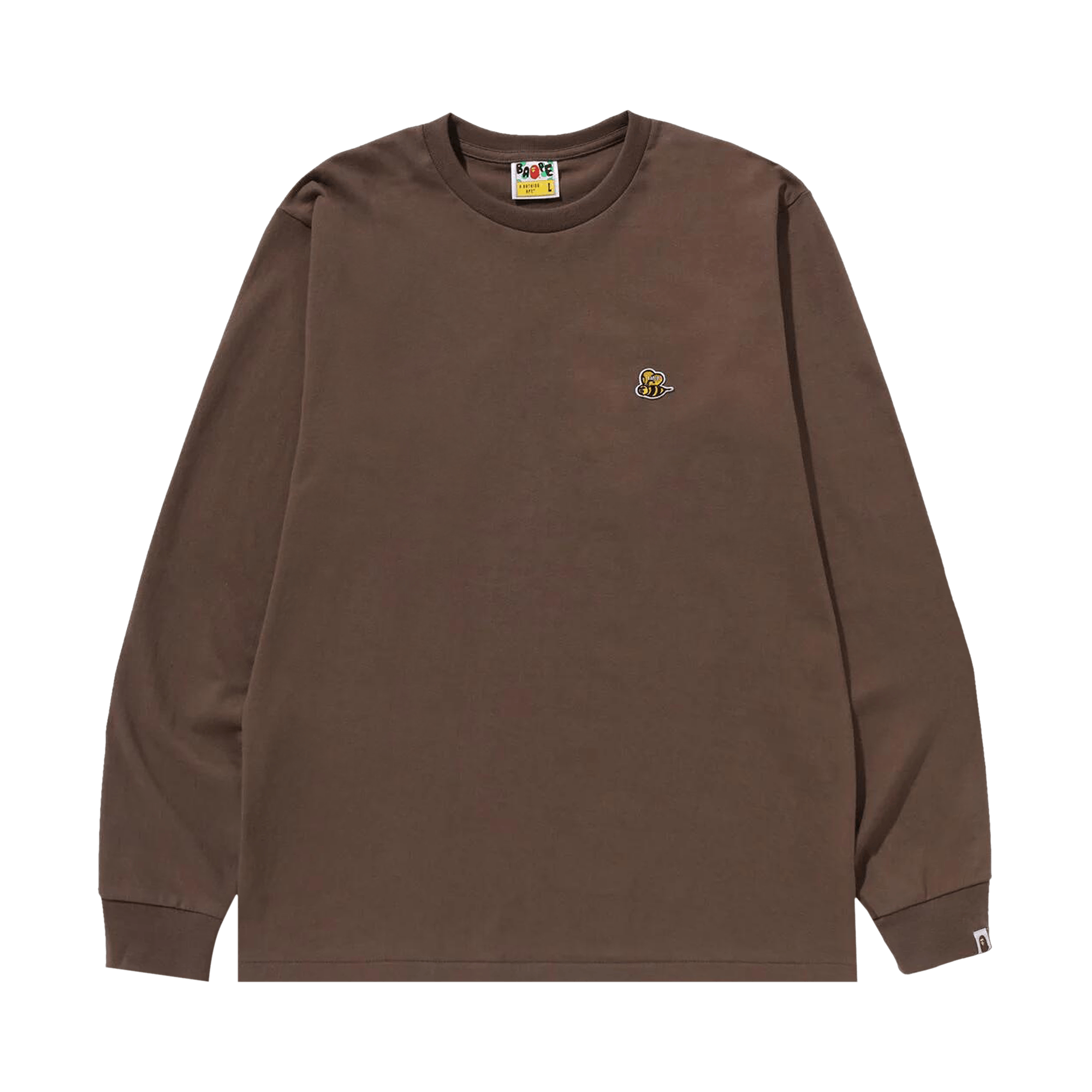BAPE Bee One Point Long-Sleeve Tee 'Brown'
