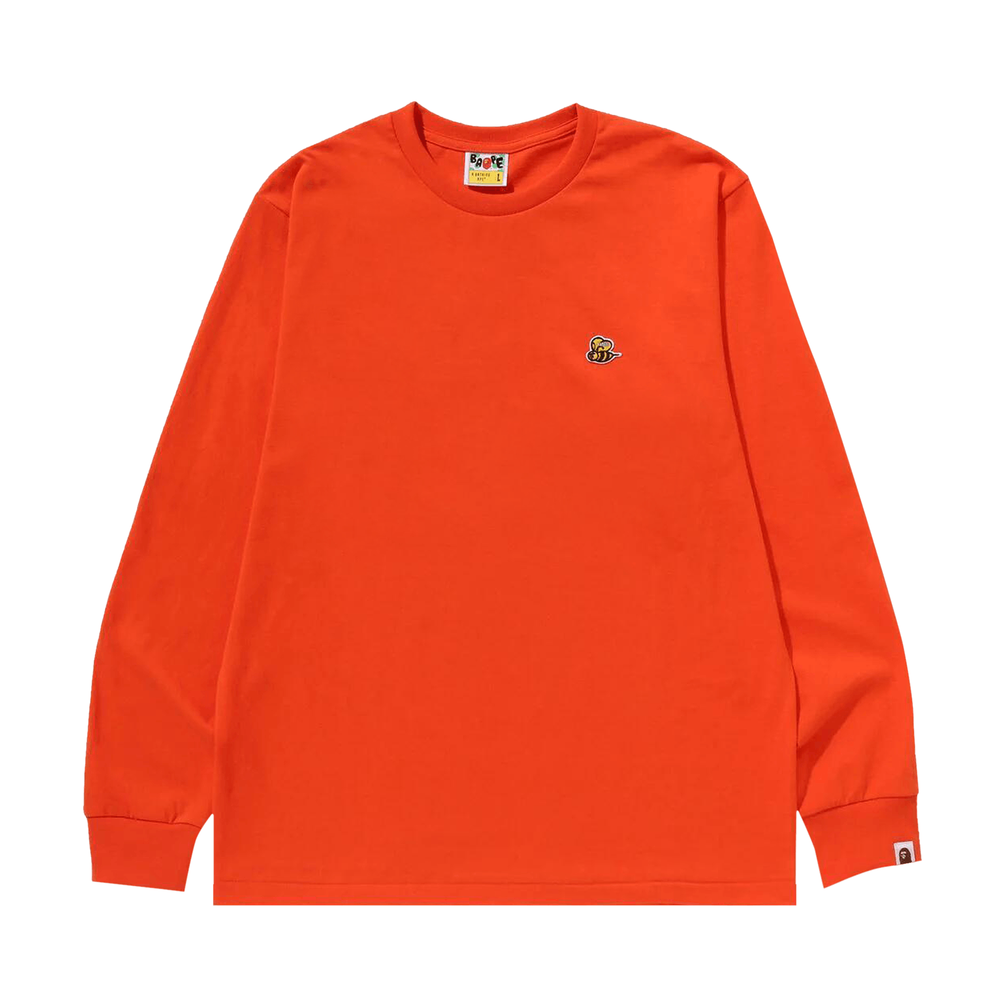 BAPE Bee One Point Long-Sleeve Tee 'Orange'