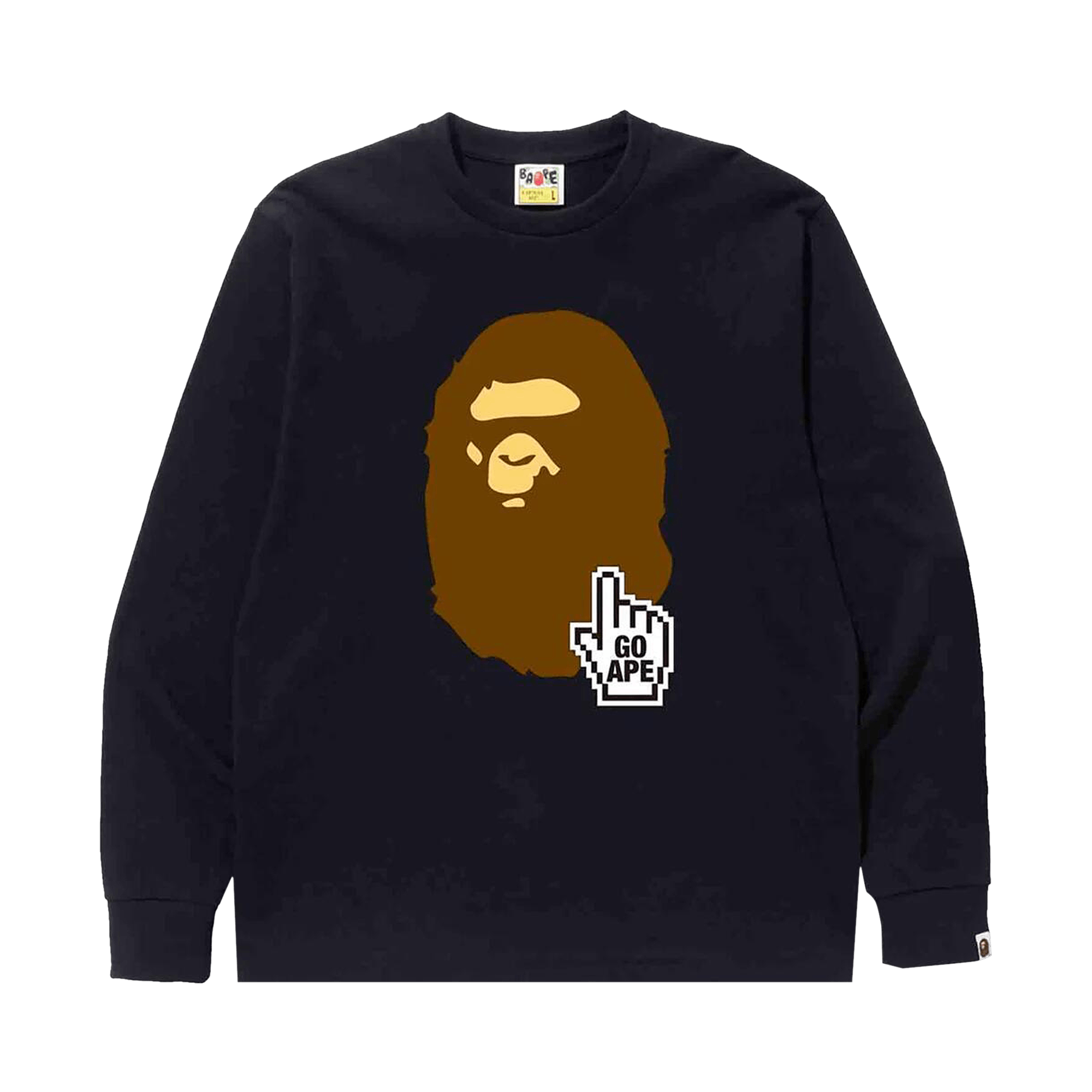 BAPE Go Ape Pointer Long-Sleeve Tee 'Black'