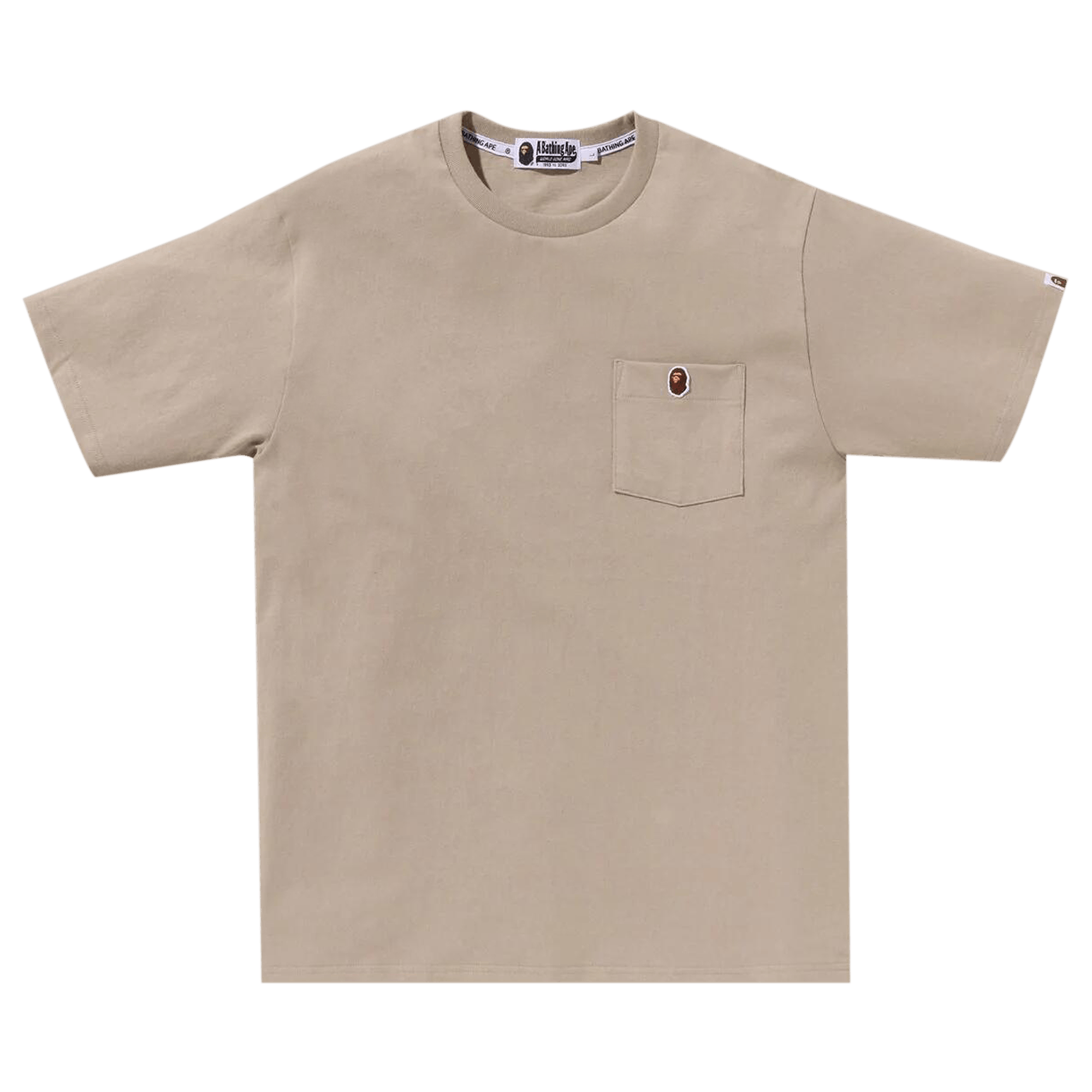 BAPE Ape Head One Point Pocket Tee 'Beige'