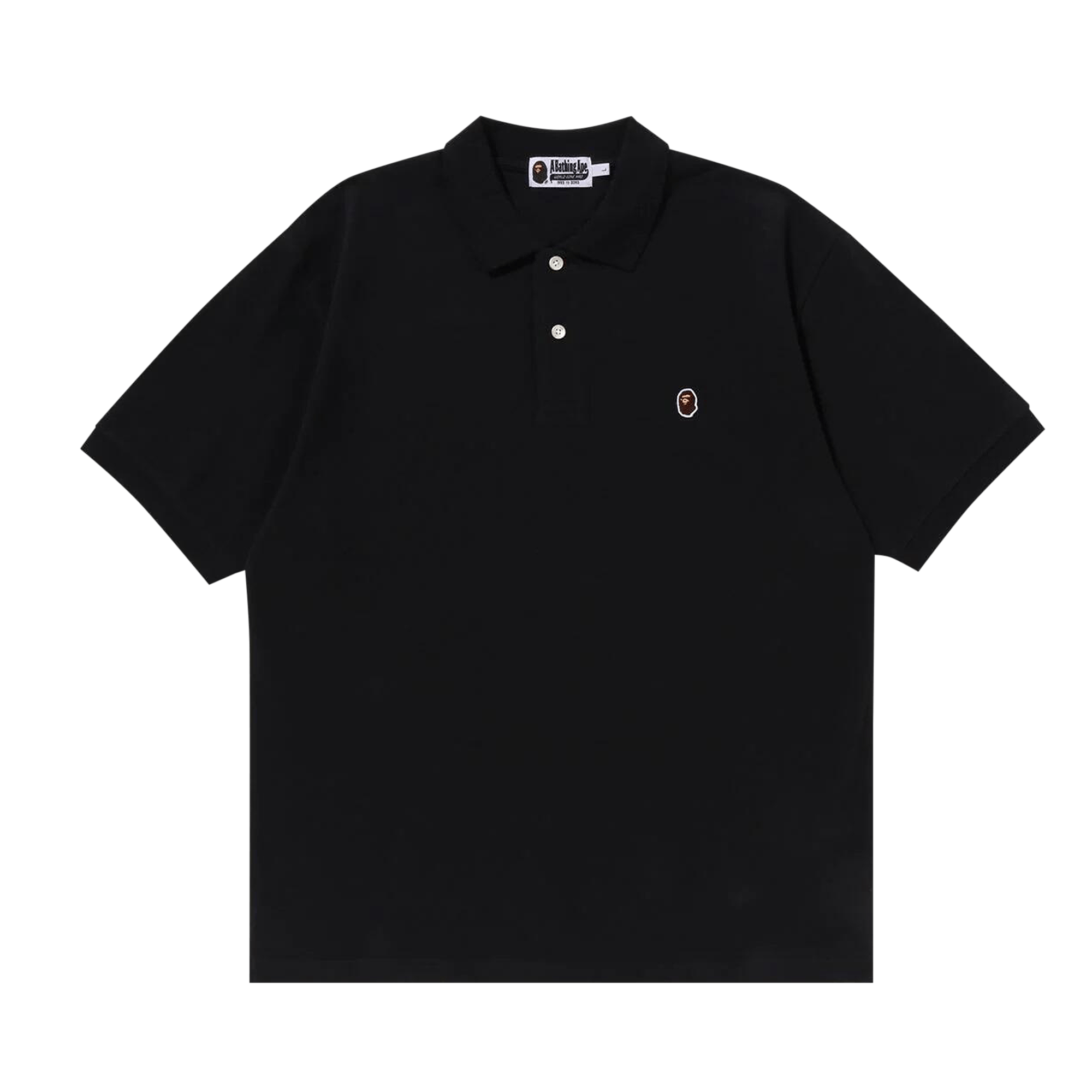 BAPE One Point Relaxed Fit Polo Shirt 'Black'