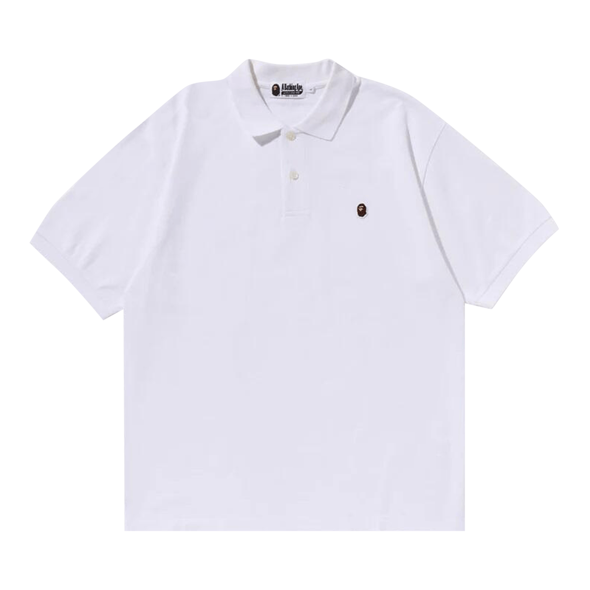 BAPE One Point Relaxed Fit Polo Shirt 'White'