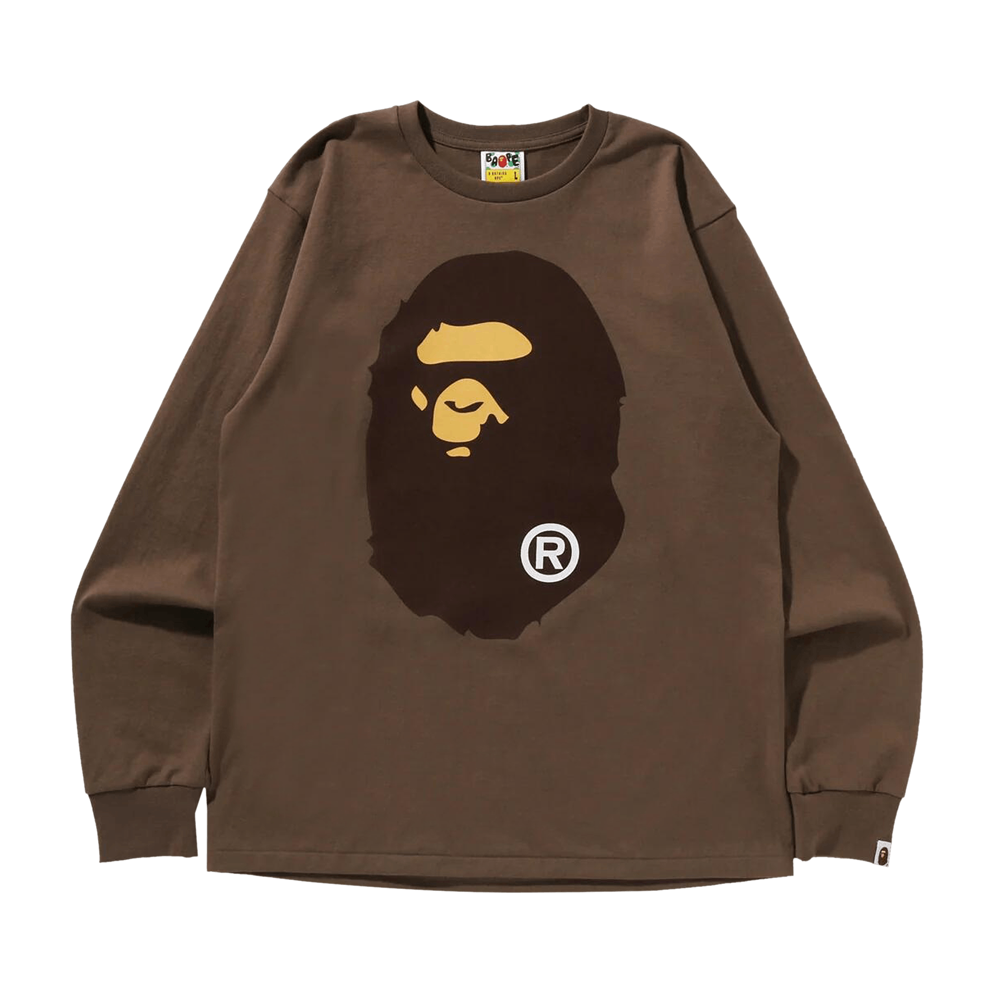 BAPE Big Ape Head Long-Sleeve Tee 'Brown'