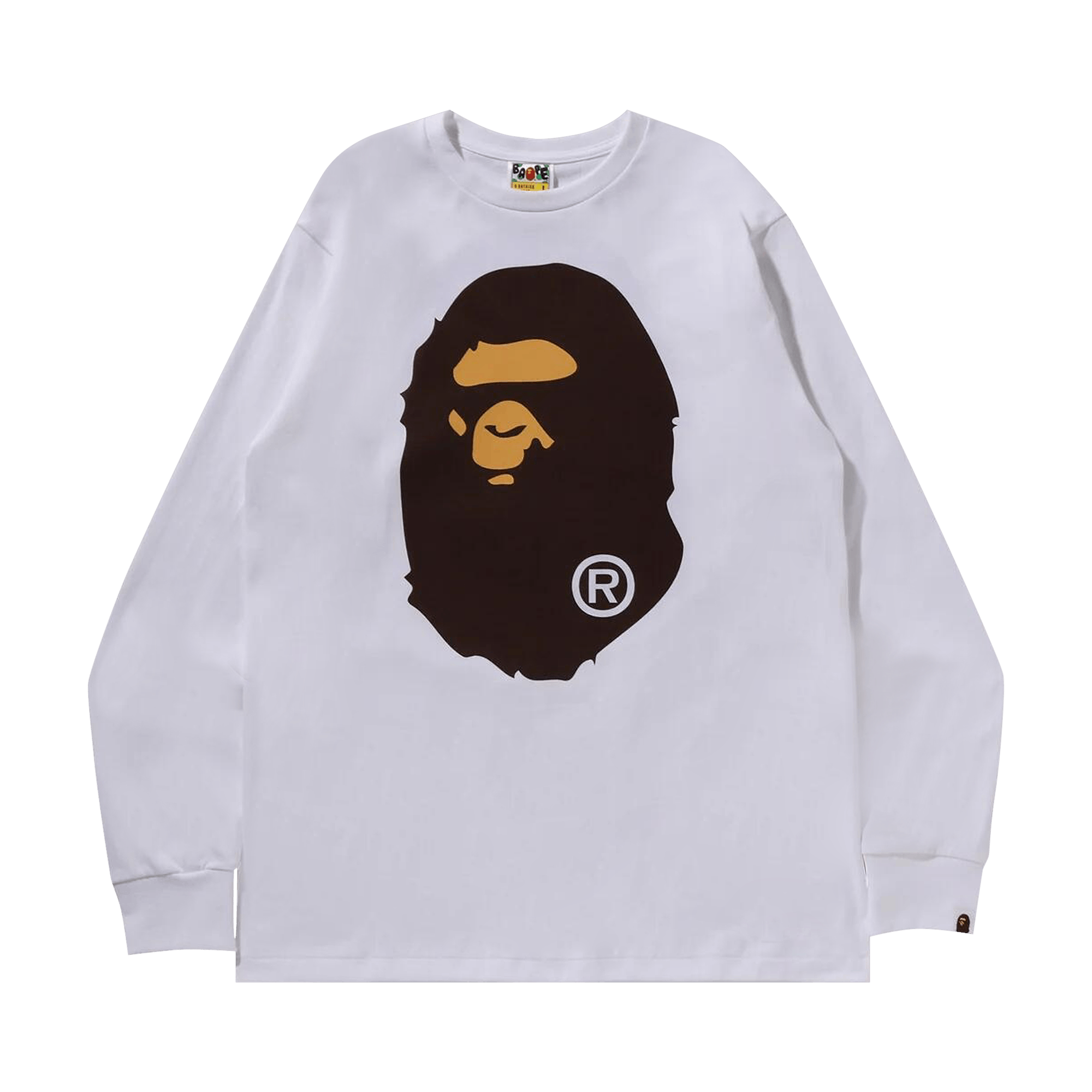 BAPE Big Ape Head Long-Sleeve Tee 'White'