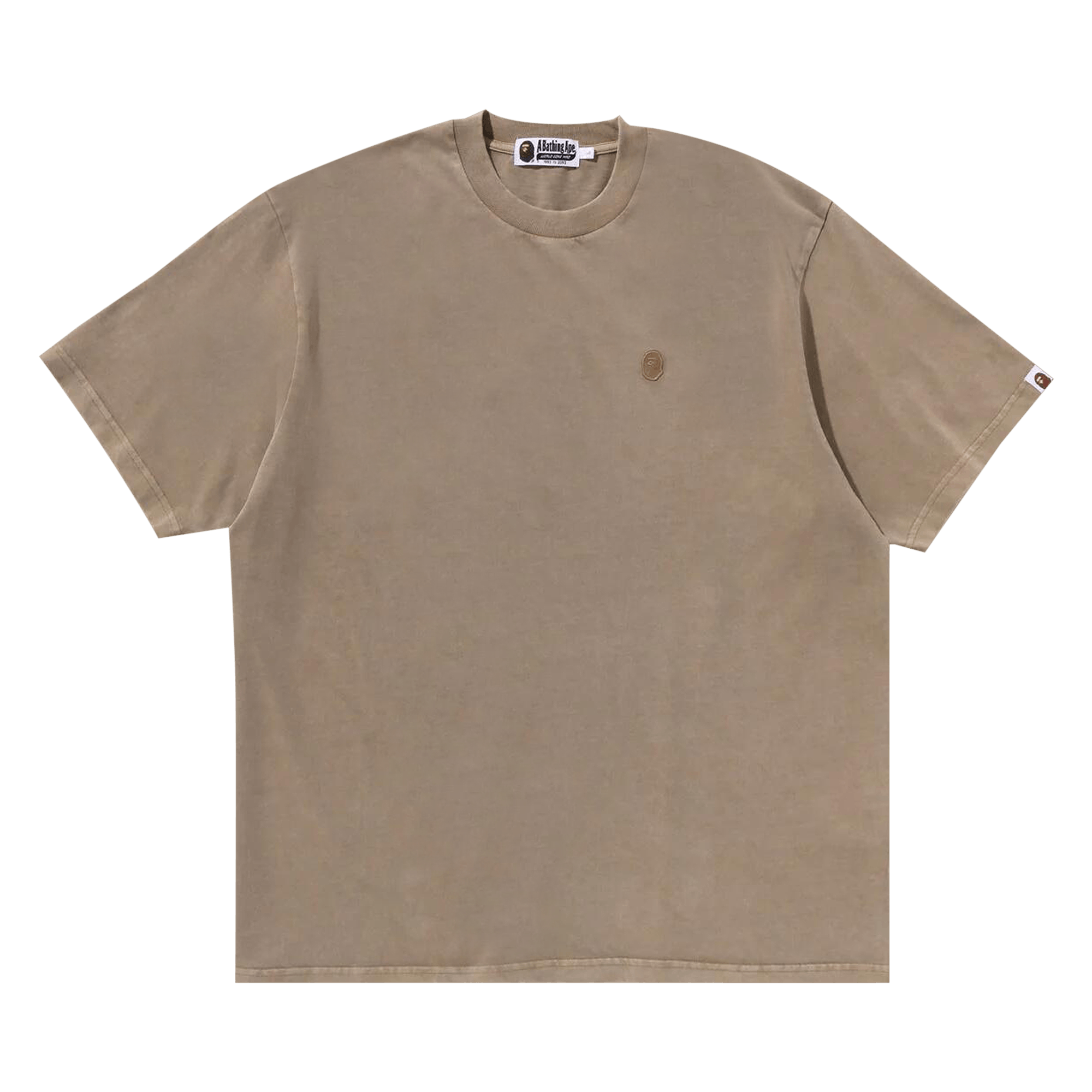 BAPE Ape Head One Point Garment Dyed Relaxed Fit Tee 'Beige'