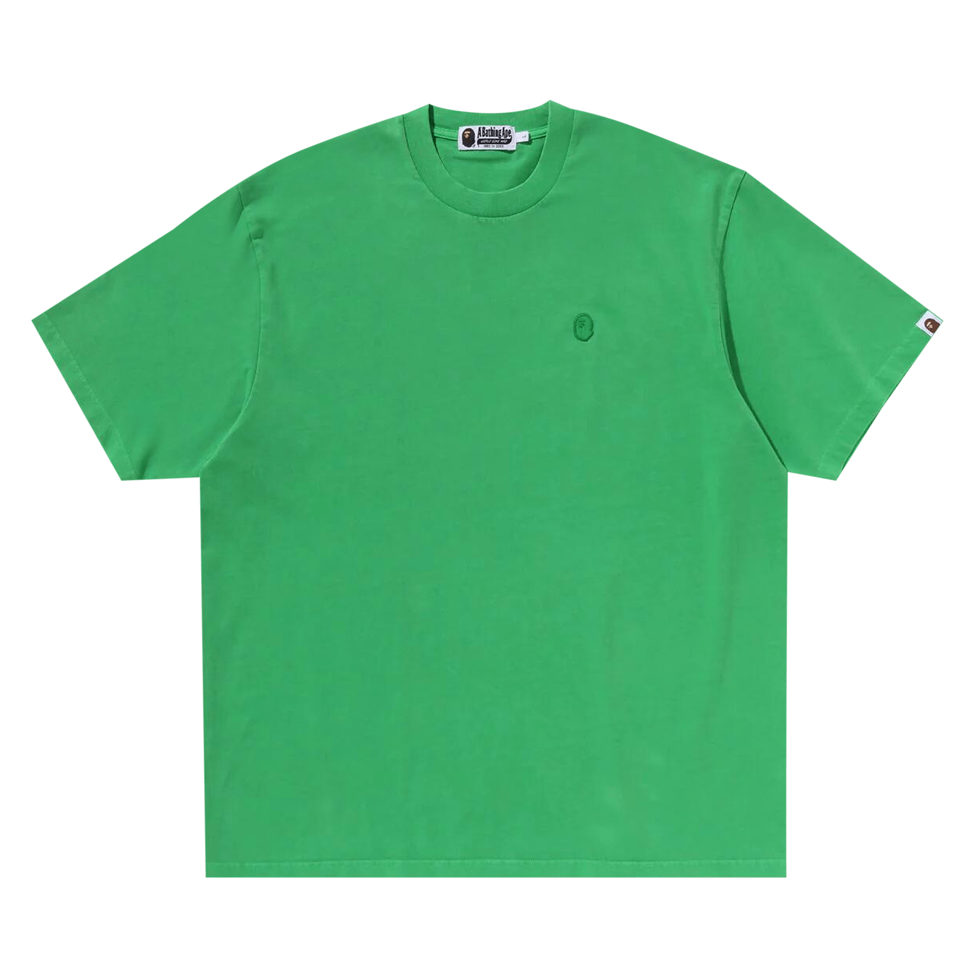 BAPE Ape Head One Point Garment Dyed Relaxed Fit Tee 'Green'