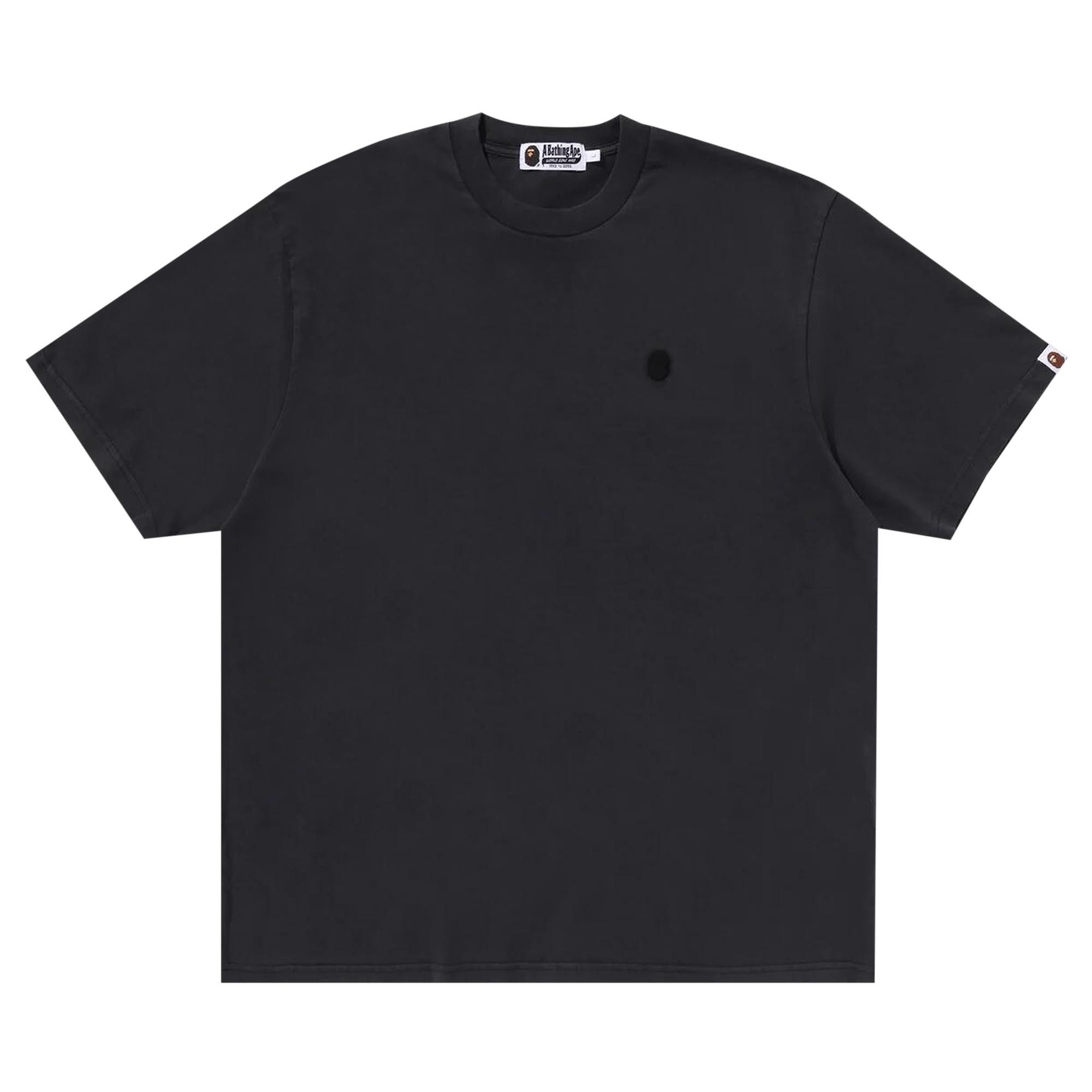 BAPE Ape Head One Point Garment Dyed Relaxed Fit Tee 'Black'
