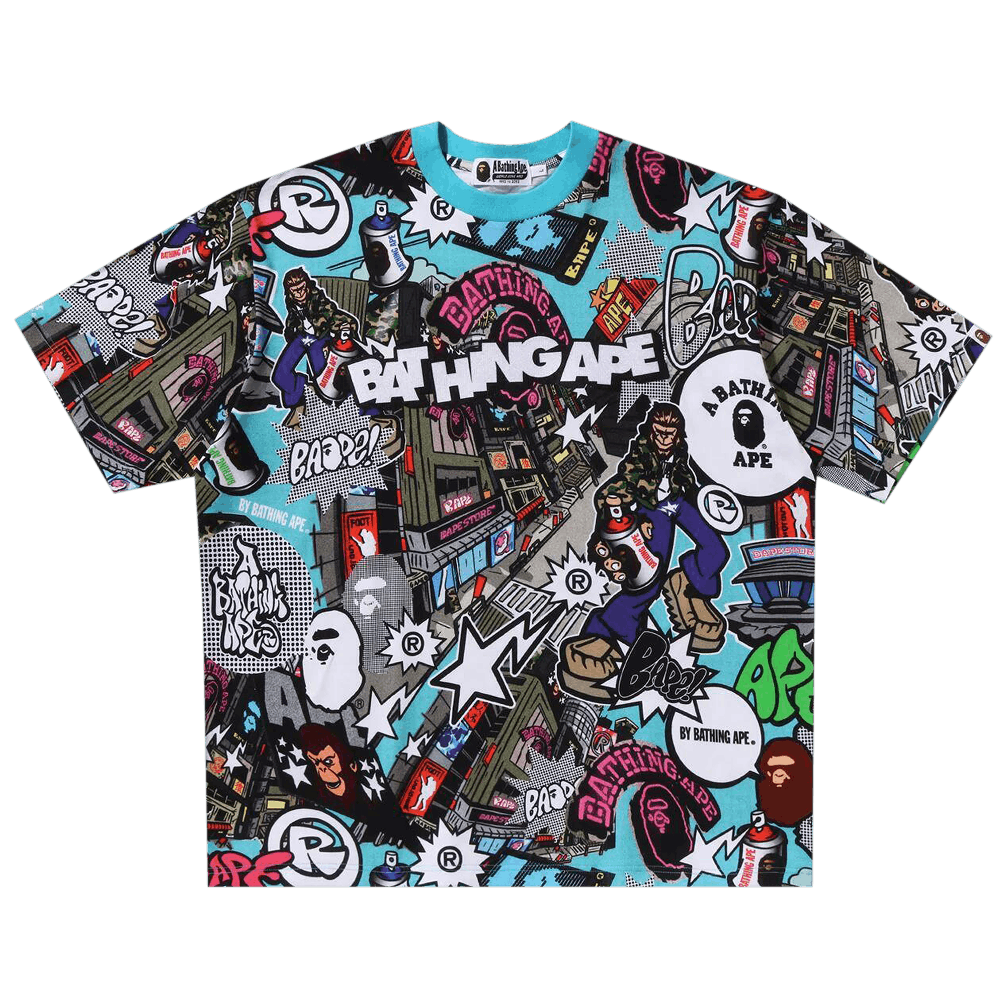 BAPE Comic Art Relaxed Fit Tee 'Multicolor'