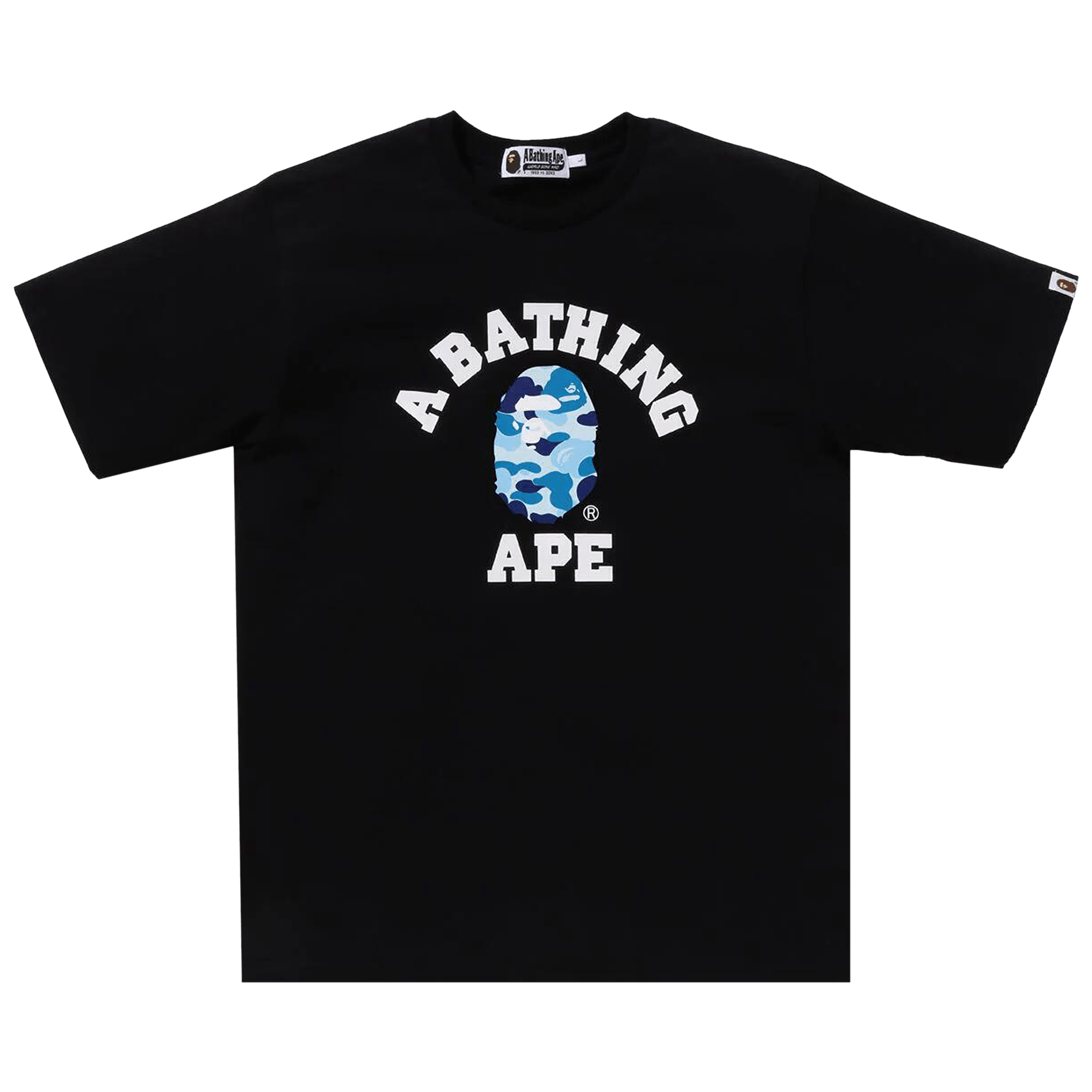 BAPE ABC Camo College Organic Tee 'Black/Blue'