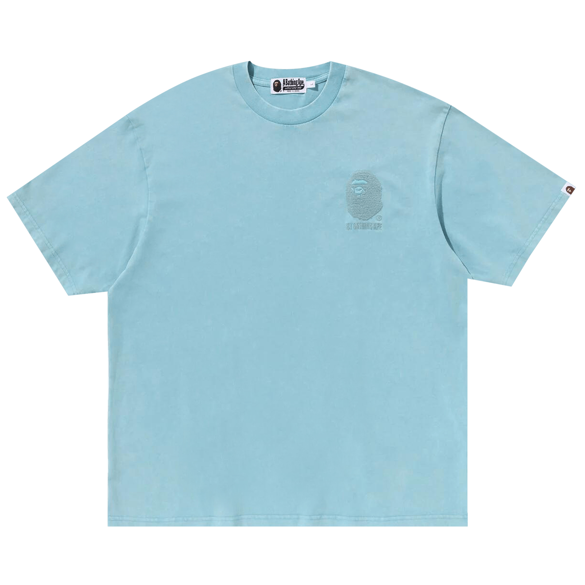 BAPE Ape Head One Point Acid Wash Relaxed Fit Tee 'Blue'
