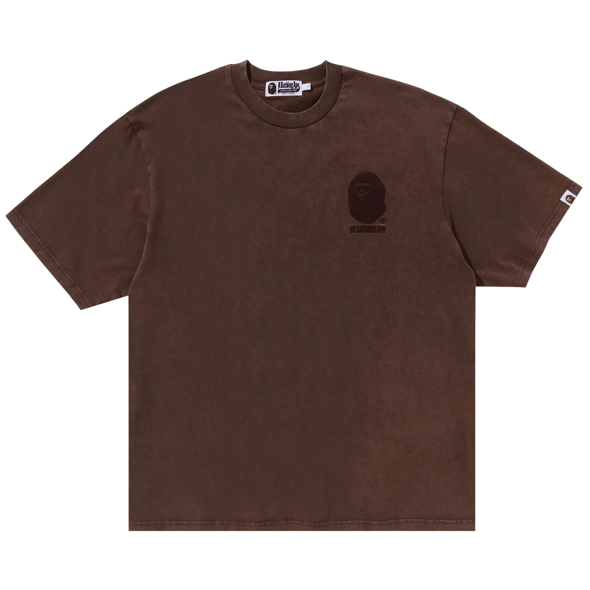 BAPE Ape Head One Point Acid Wash Relaxed Fit Tee 'Brown'