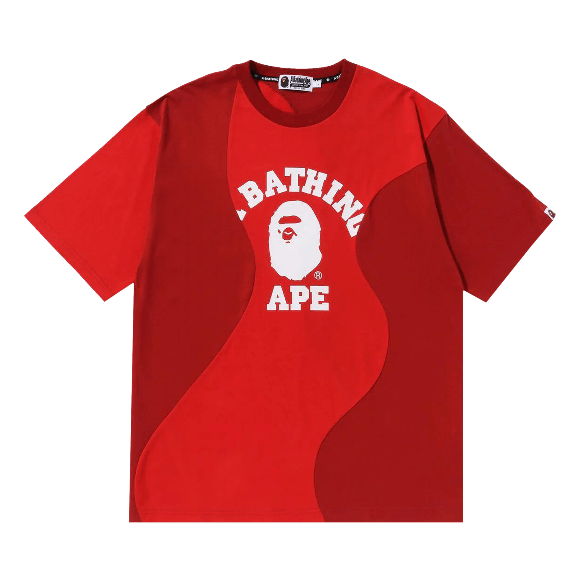 BAPE Cutting College Relaxed Fit Tee 'Red'