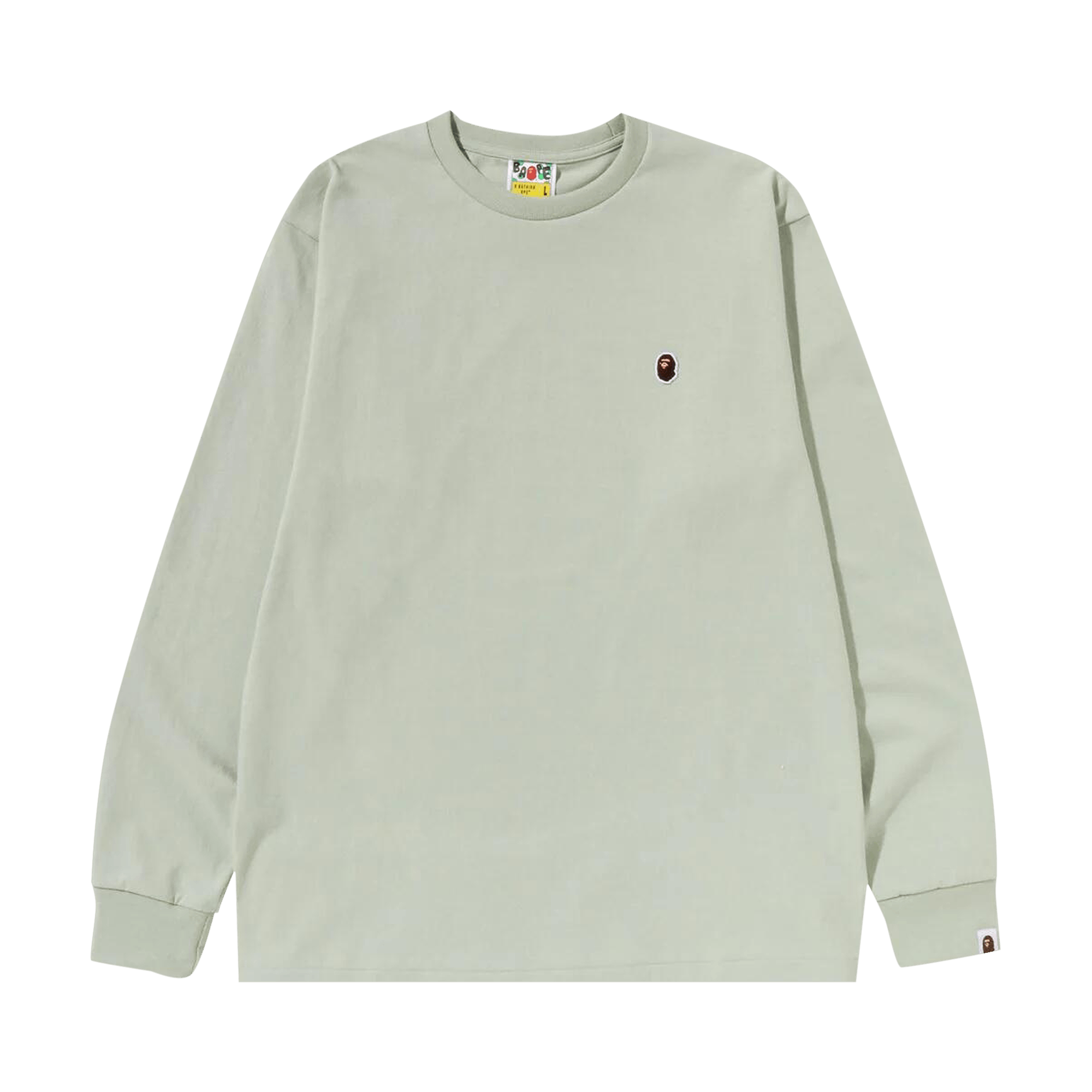 BAPE Ape Head One Point Long-Sleeve Tee 'Green'