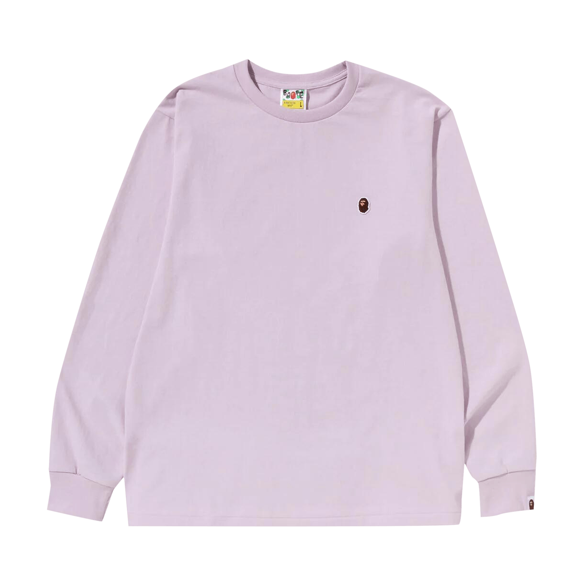 BAPE Ape Head One Point Long-Sleeve Tee 'Purple'