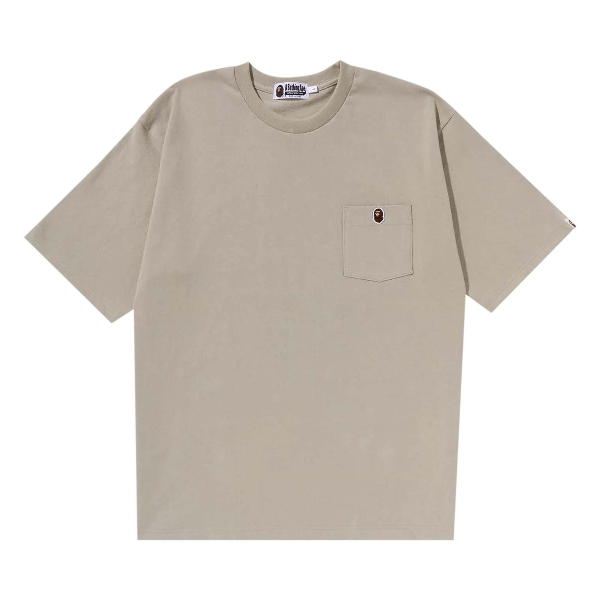 BAPE Ape Head One Point Relaxed Fit Pocket Tee 'Beige'