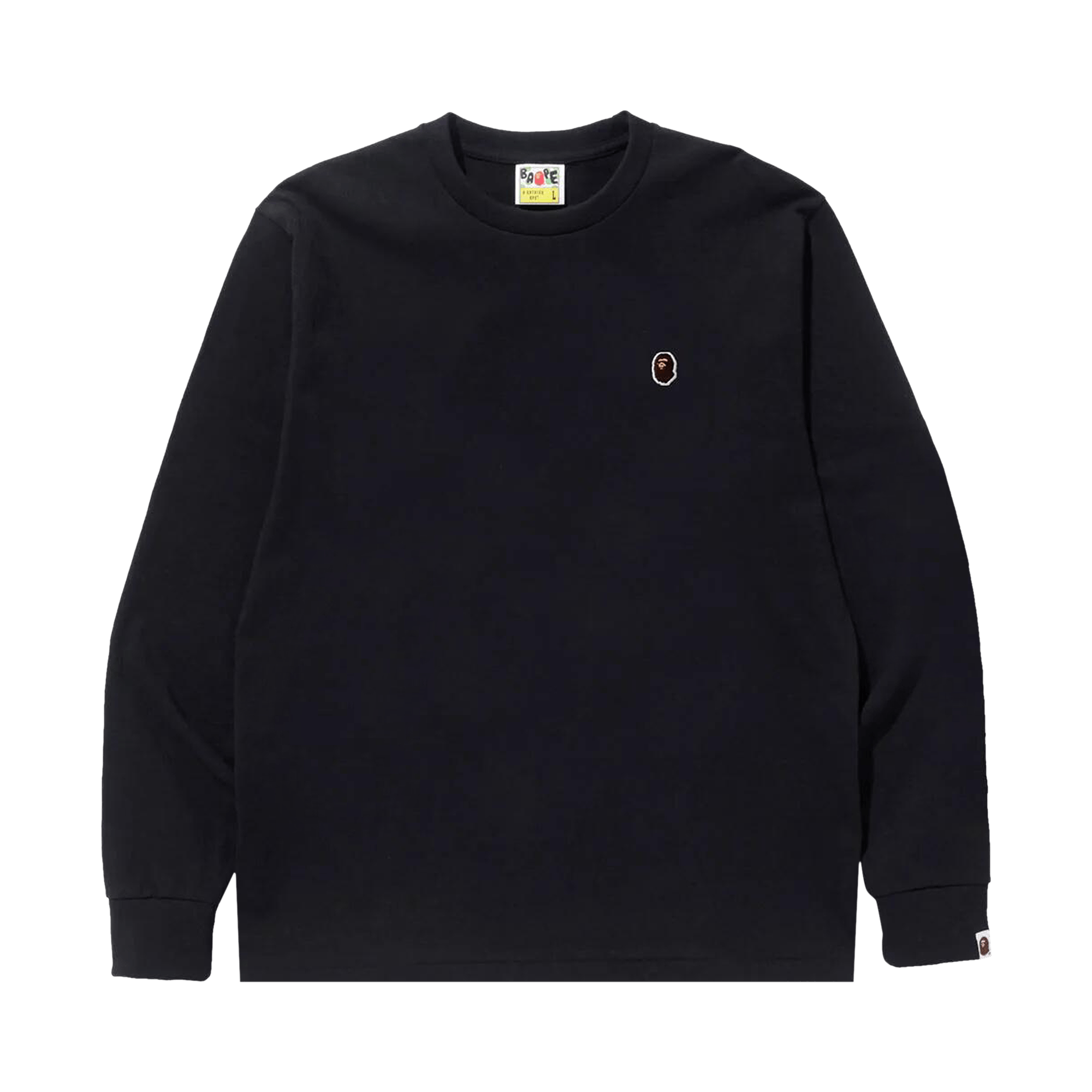 BAPE Ape Head One Point Long-Sleeve Tee 'Black'