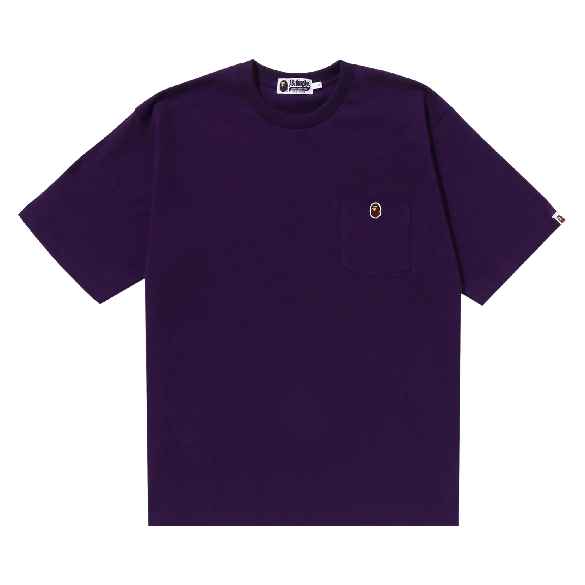BAPE Ape Head One Point Relaxed Fit Pocket Tee 'Purple'