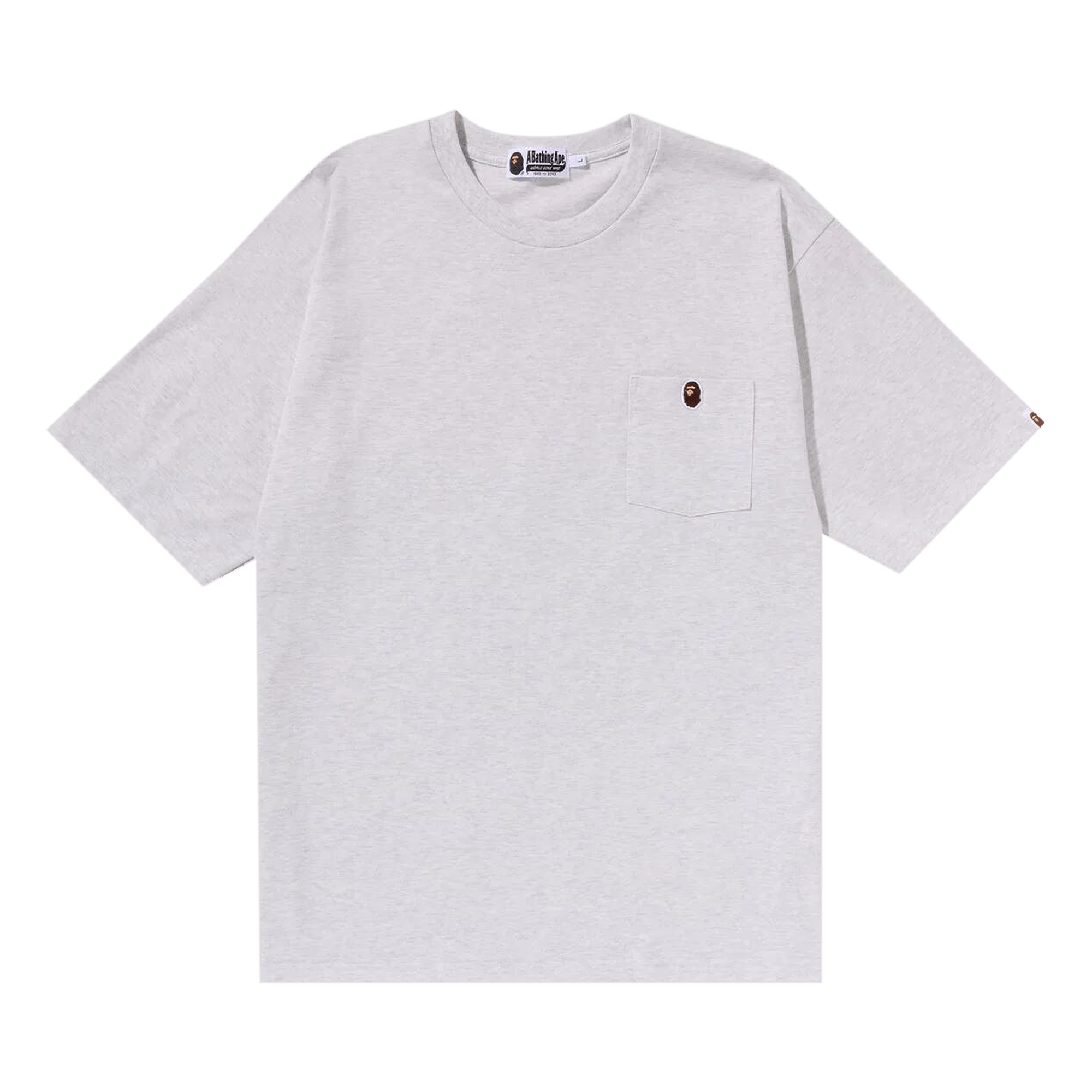 BAPE Ape Head One Point Relaxed Fit Pocket Tee 'Grey'