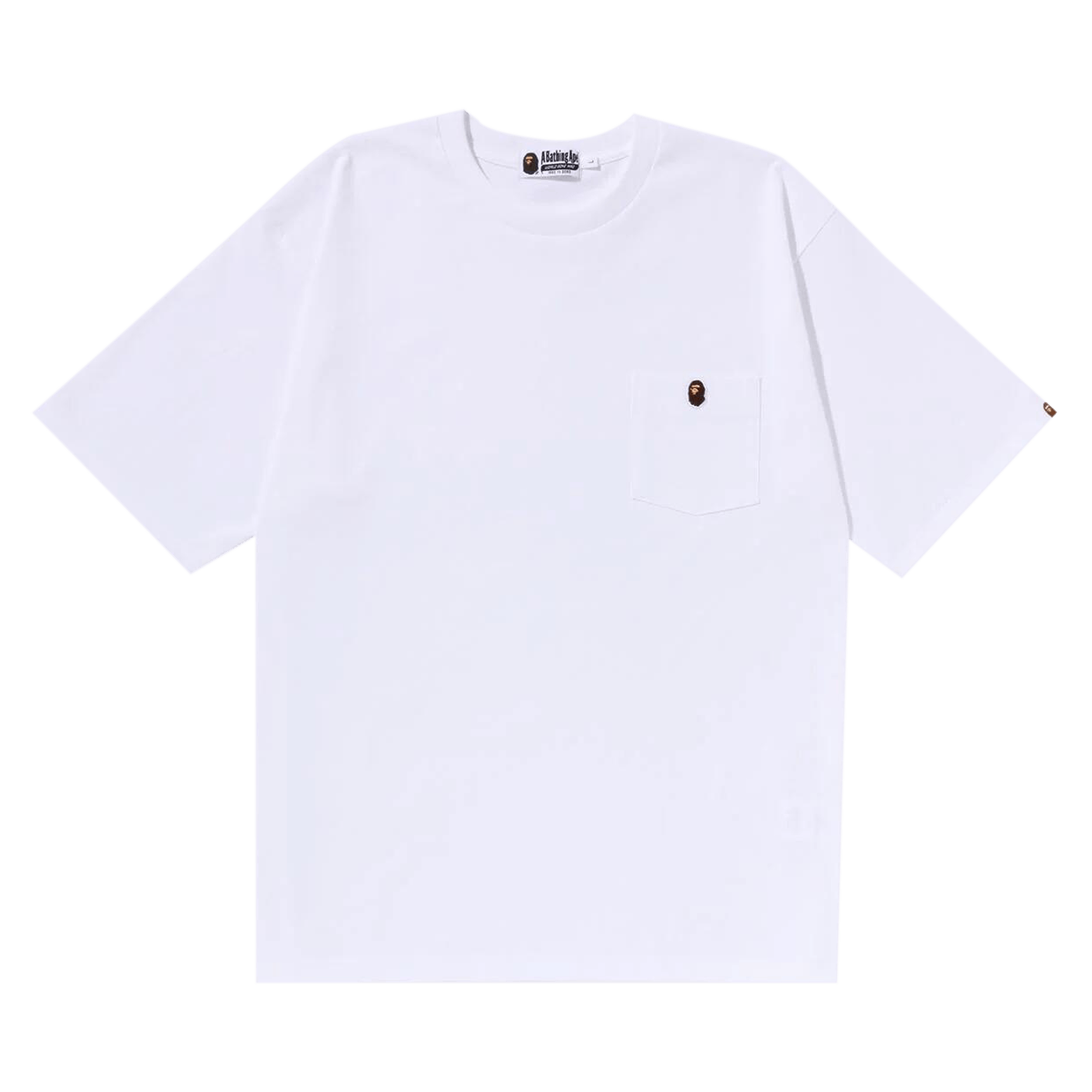 BAPE Ape Head One Point Relaxed Fit Pocket Tee 'White'