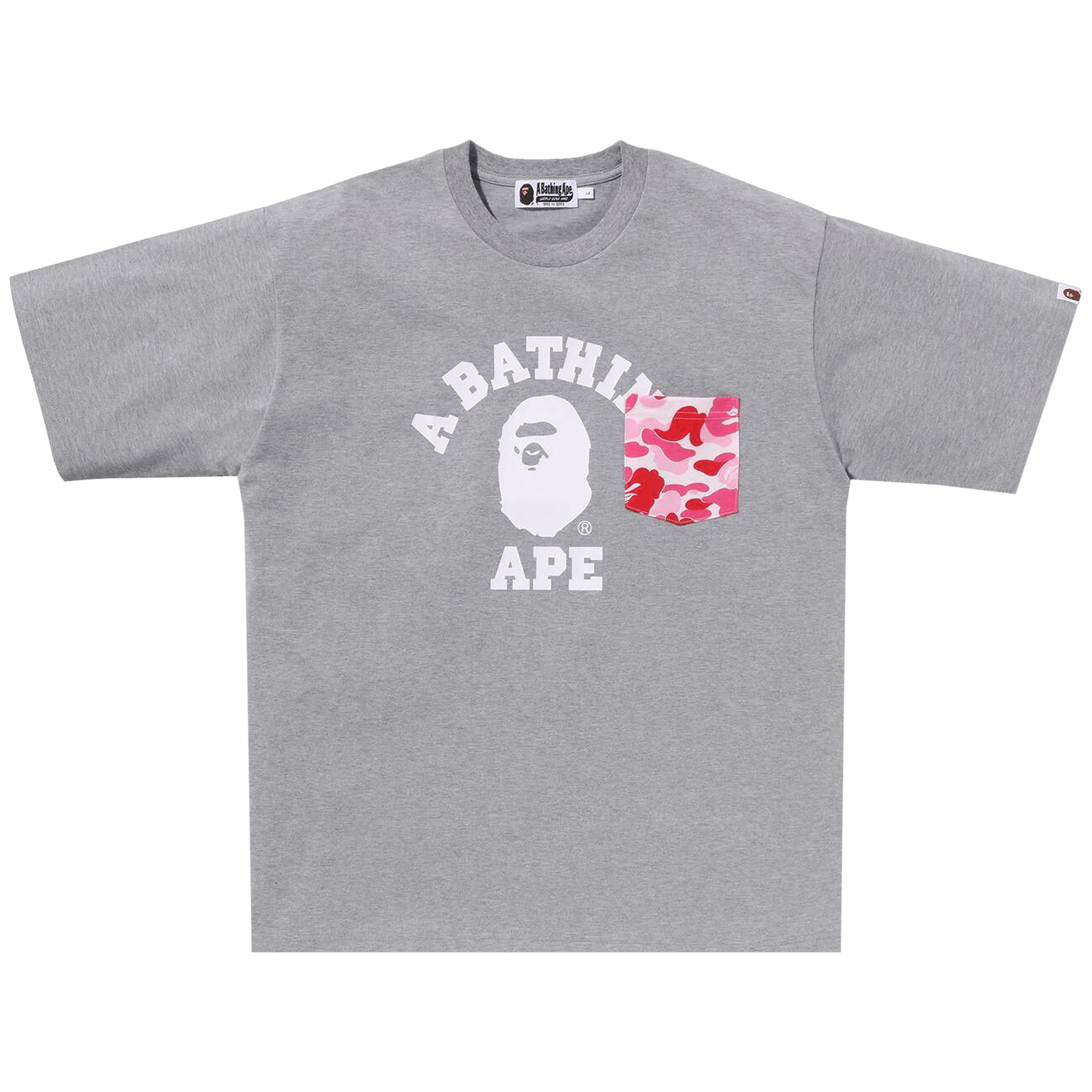 BAPE ABC Camo College Pocket Relaxed Tee 'Grey'