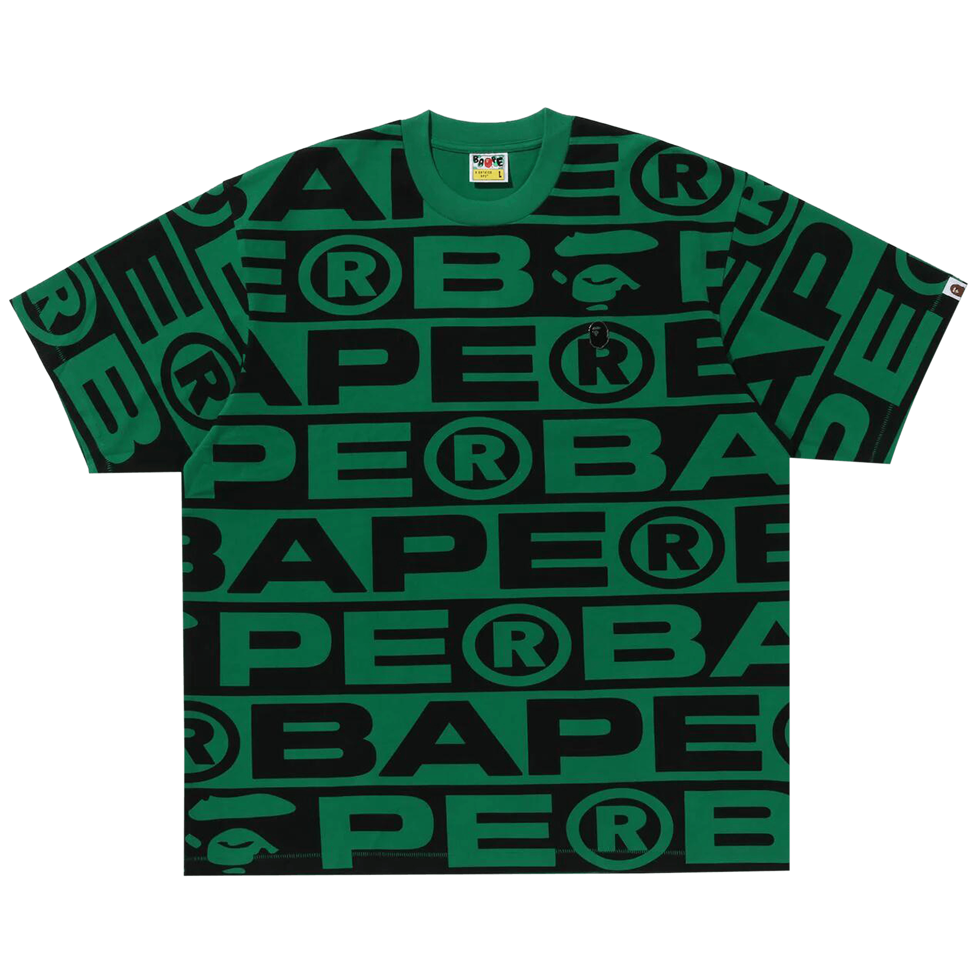 BAPE Lux Sport Pattern Oversized Tee 'Green'