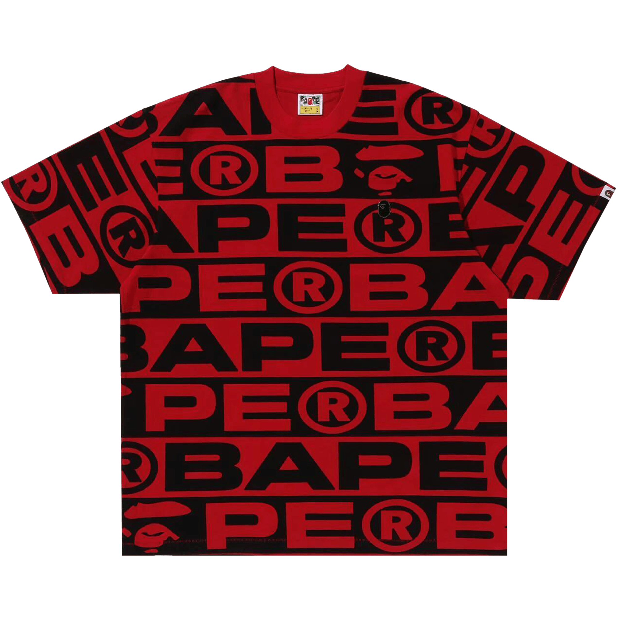 BAPE Lux Sport Pattern Oversized Tee 'Red'