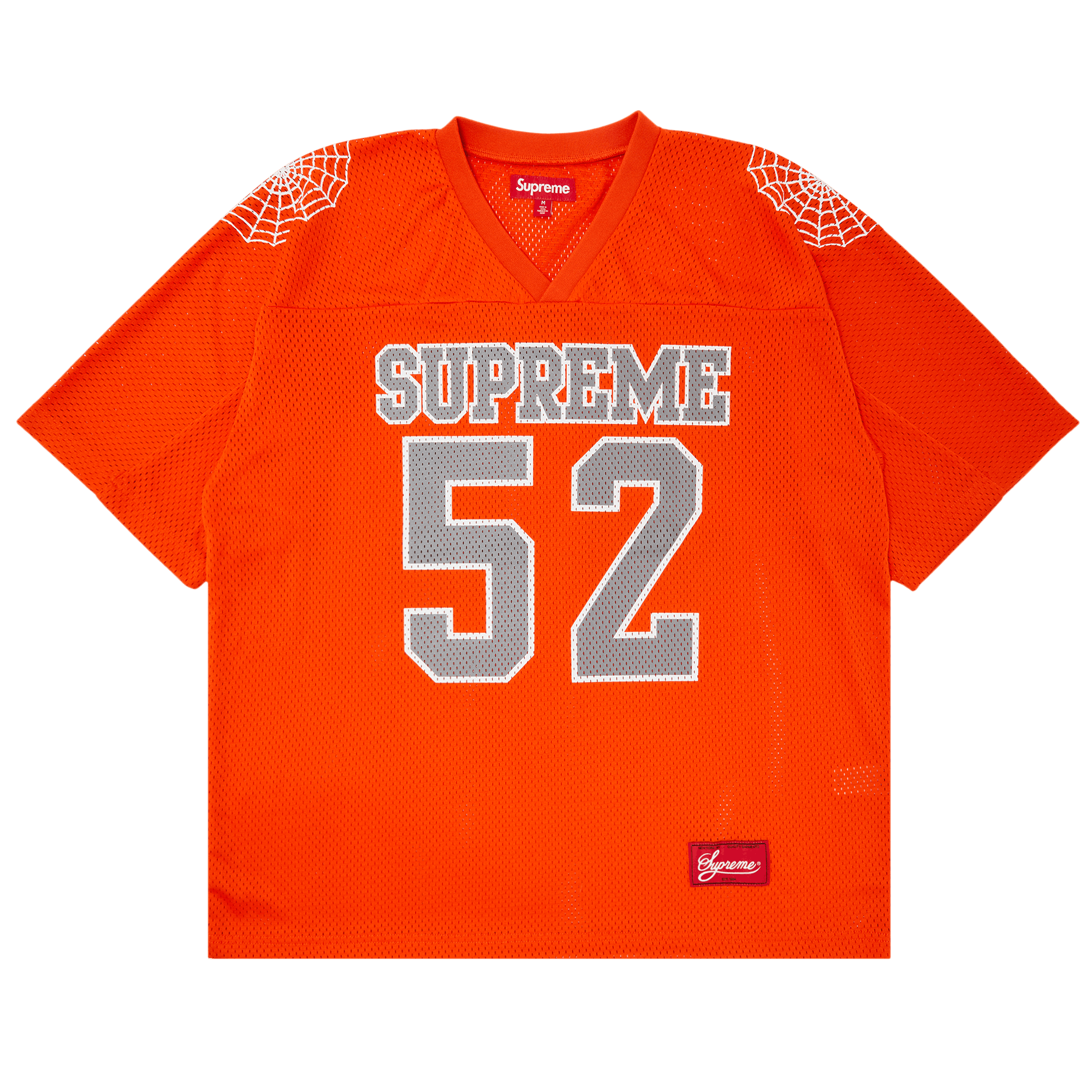 Supreme Spiderweb Football Jersey 'Orange'