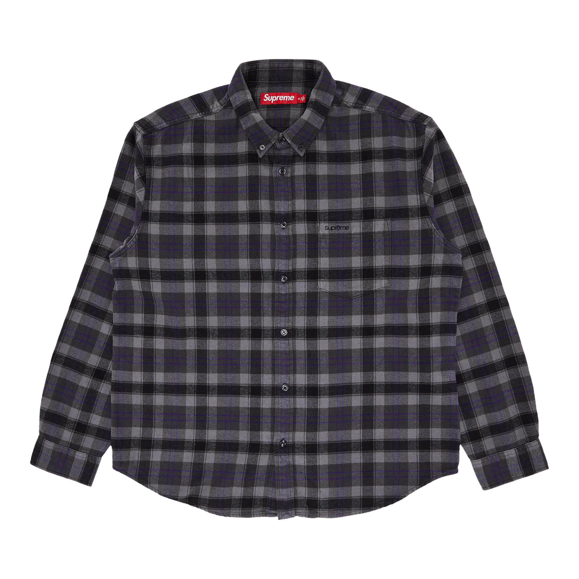 Supreme Plaid Flannel Shirt 'Black'