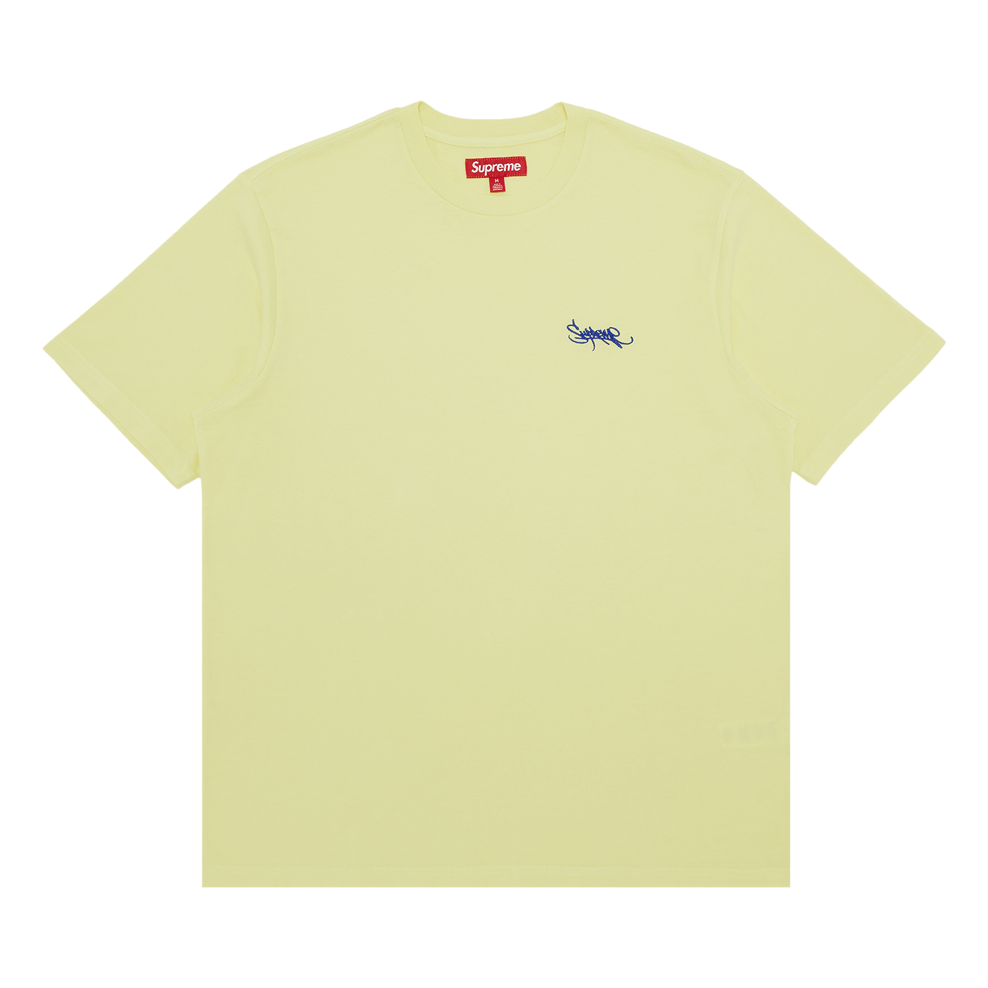 Supreme Washed Tag Short-Sleeve Top 'Bright Yellow'