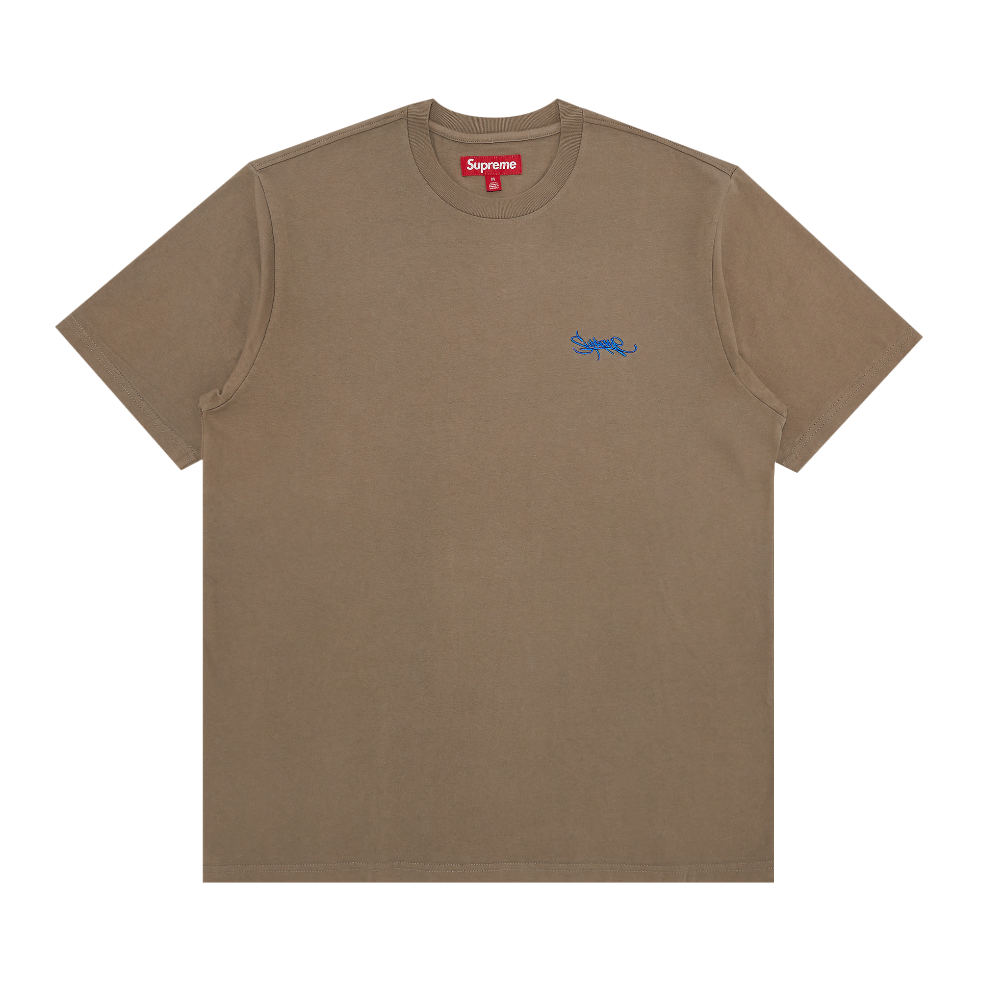 Supreme Washed Tag Short-Sleeve Top 'Dark Tan'