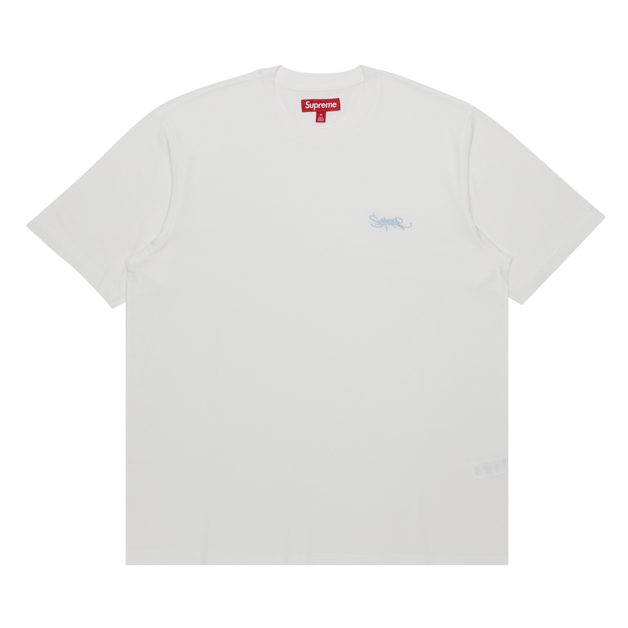 Supreme Washed Tag Short-Sleeve Top 'White'