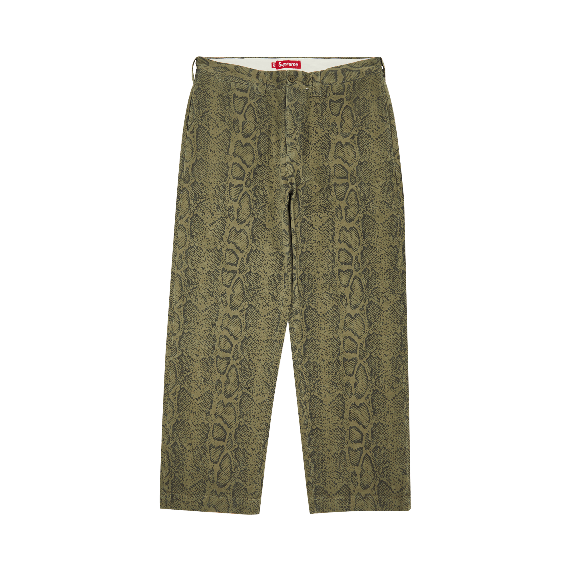 Supreme Snake Print Chino Pant 'Olive'