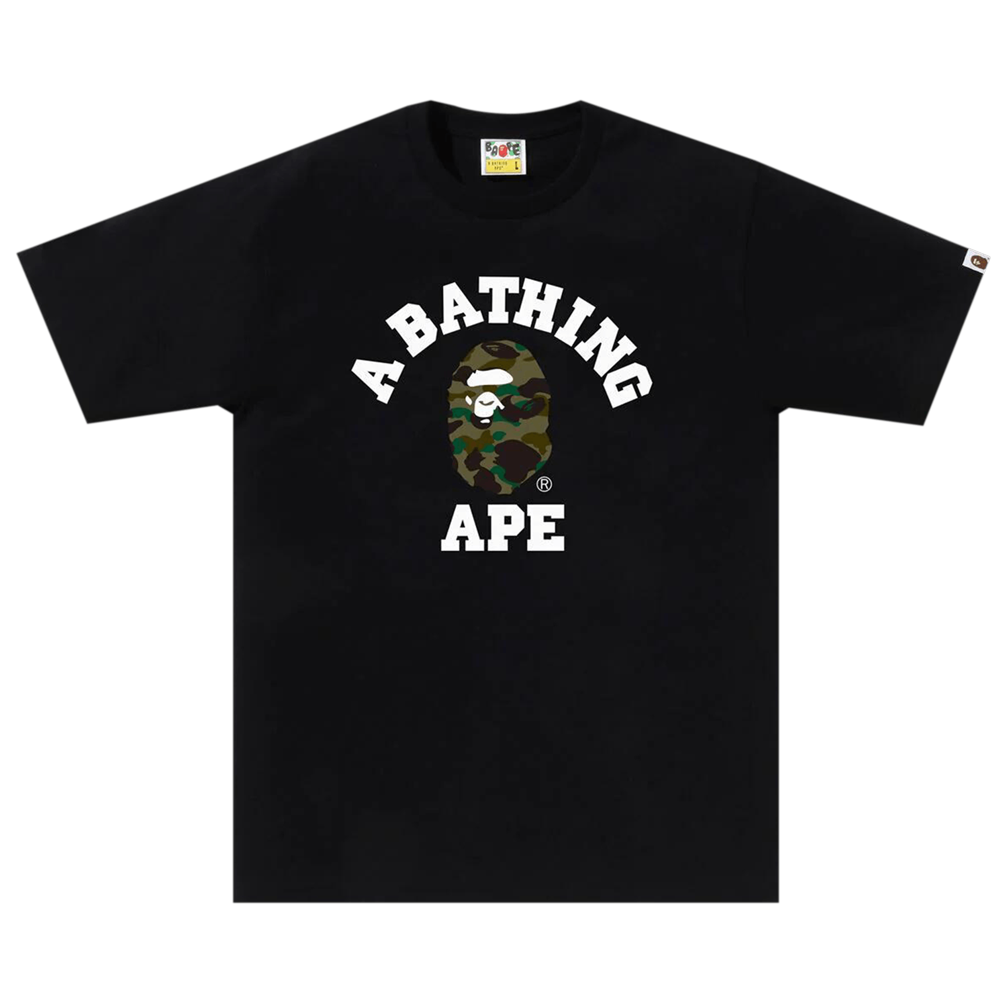BAPE 1st Camo College Tee 'Black/Green'