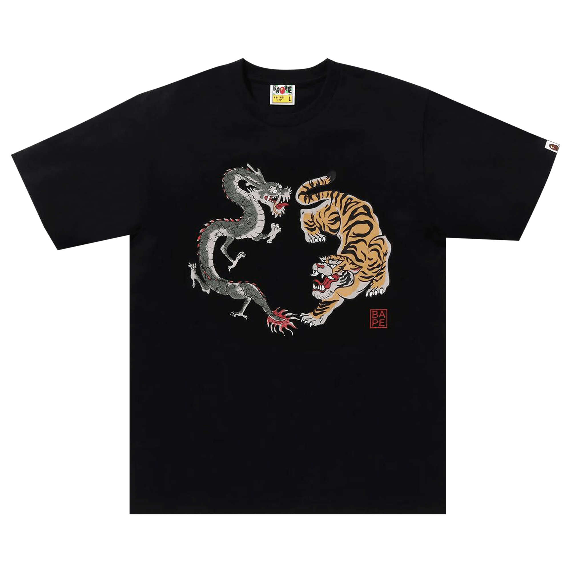 BAPE Japan Culture Tiger And Dragon Tee 'Black'
