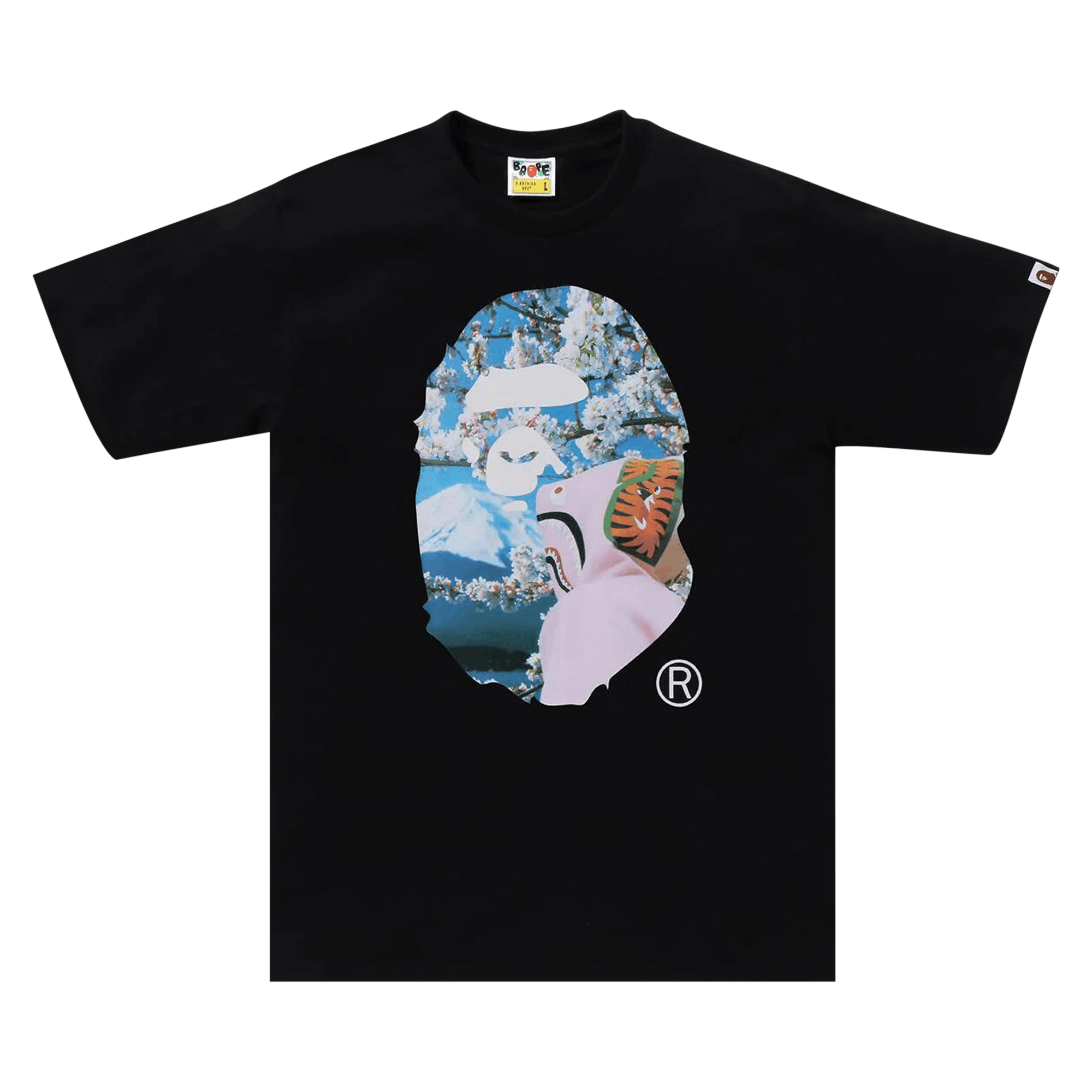 BAPE Sakura Ape Head Photo Tee #1 'Black'